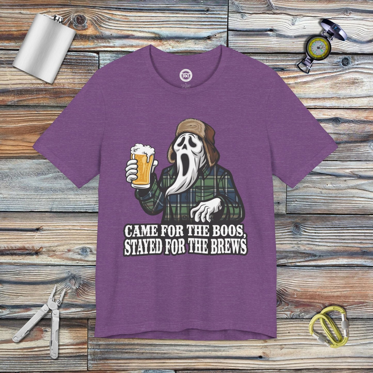 Tavern and Trail T-Shirt Boos and Brews T-Shirt Heather Team Purple / S