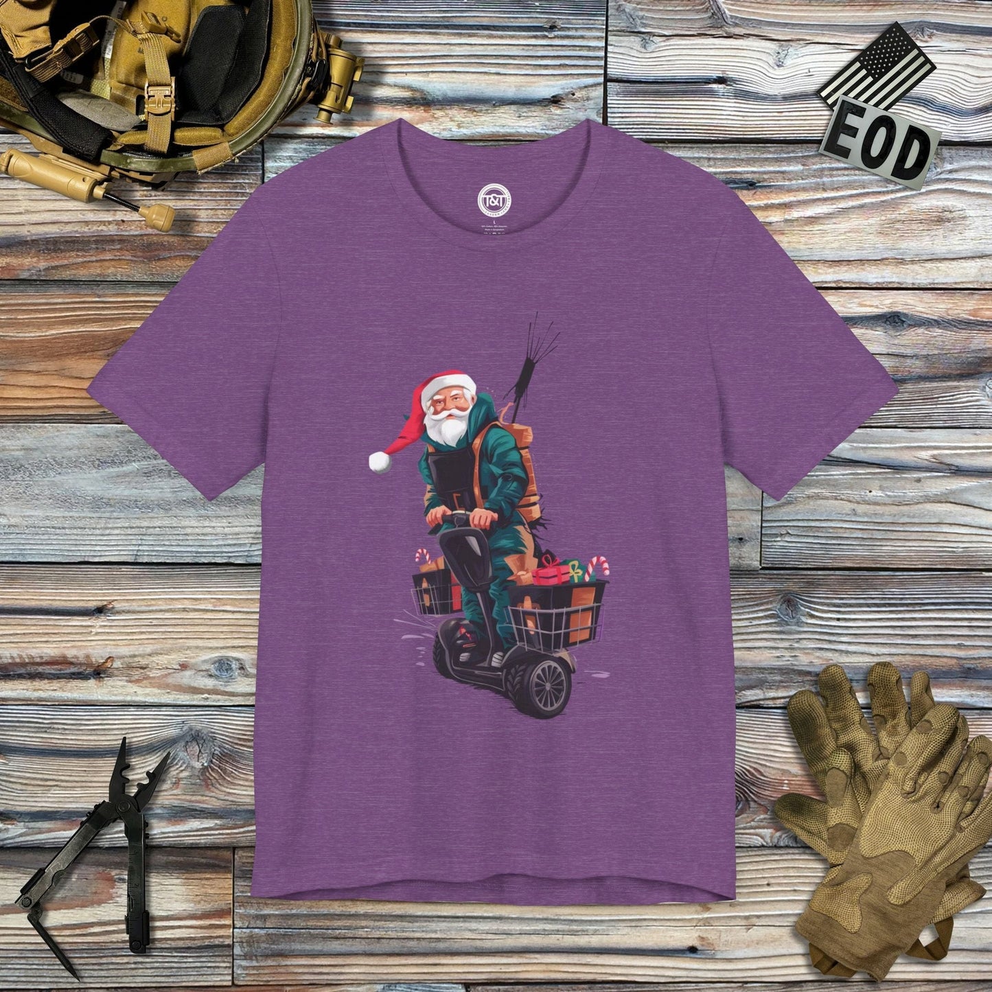 Tavern and Trail T-Shirt Downrange Santa T-Shirt Heather Team Purple / S