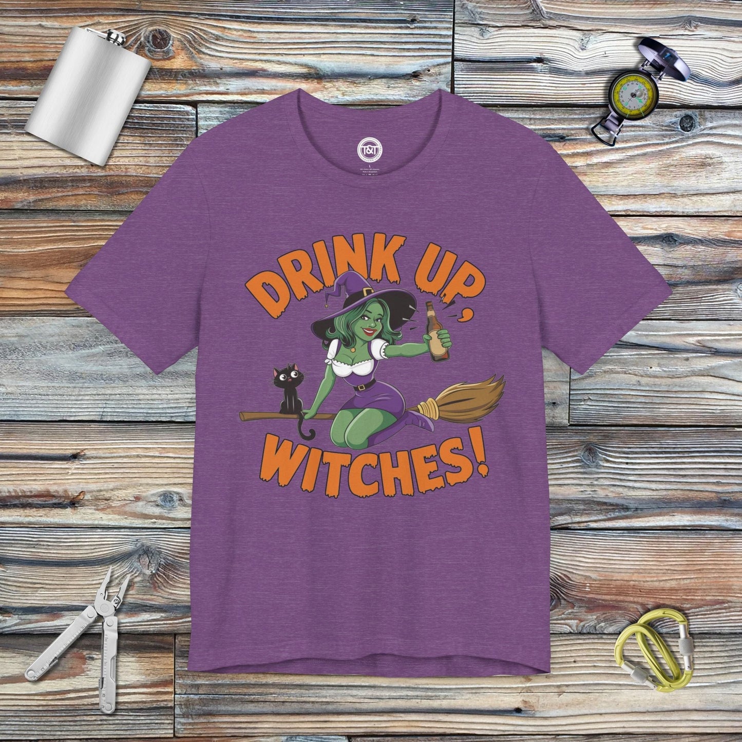 Tavern and Trail T-Shirt Drink Up Witches (Gen 2) T-Shirt Heather Team Purple / S