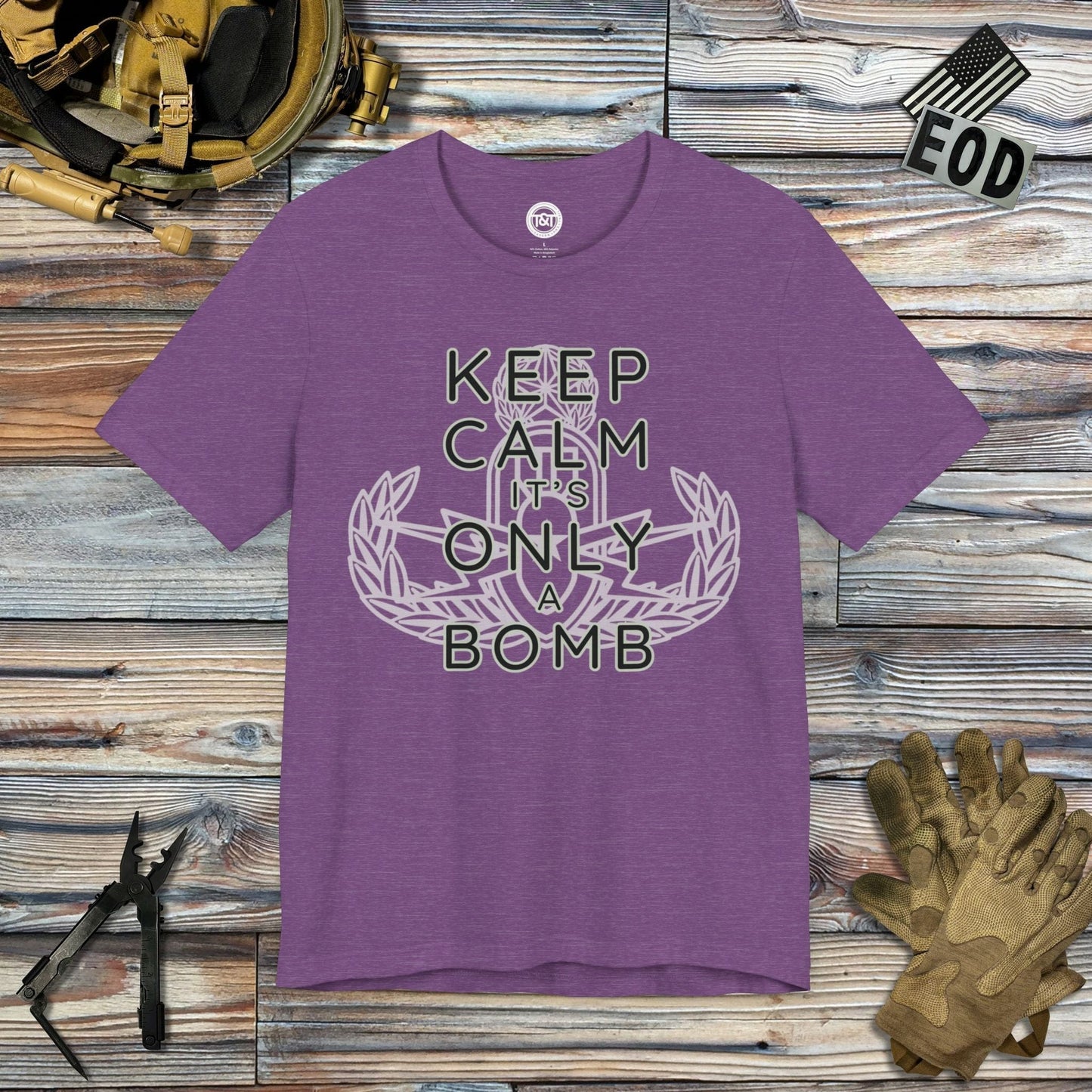 Tavern and Trail T-Shirt Keep Calm T-Shirt Heather Team Purple / S