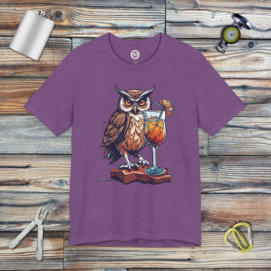 Tavern and Trail T-Shirt Mai Tai Owl T-Shirt Heather Team Purple / S