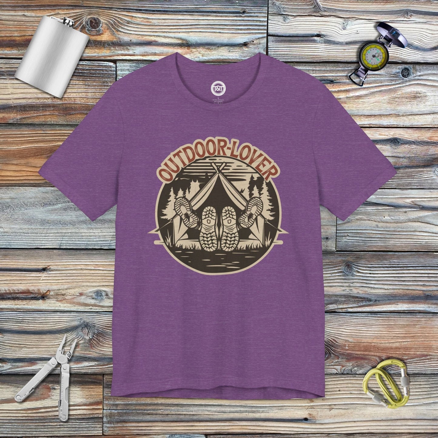 Tavern and Trail T-Shirt Outdoor-Lover T-Shirt Heather Team Purple / S