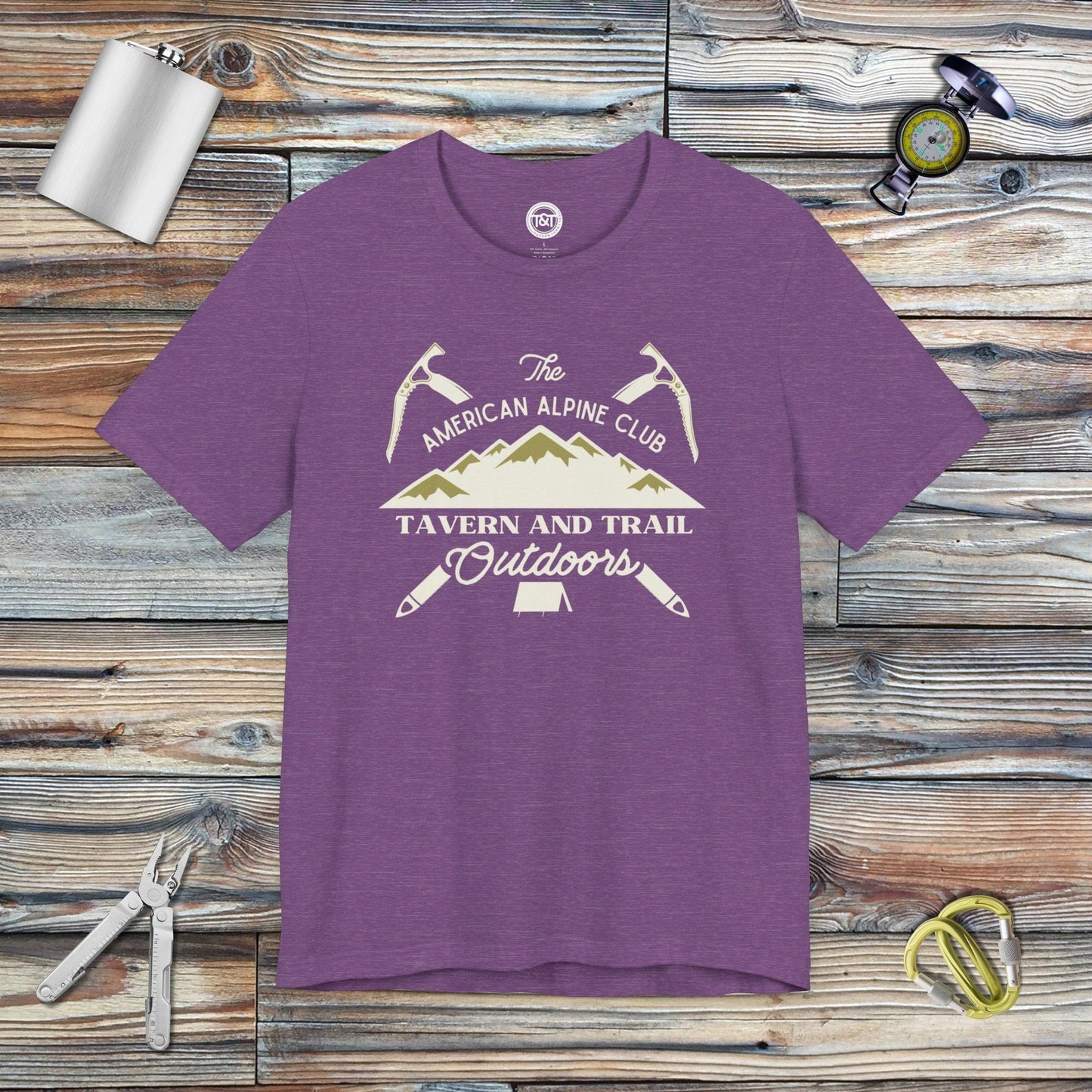 Tavern and Trail T-Shirt T&T Alpine Club T-Shirt Heather Team Purple / S