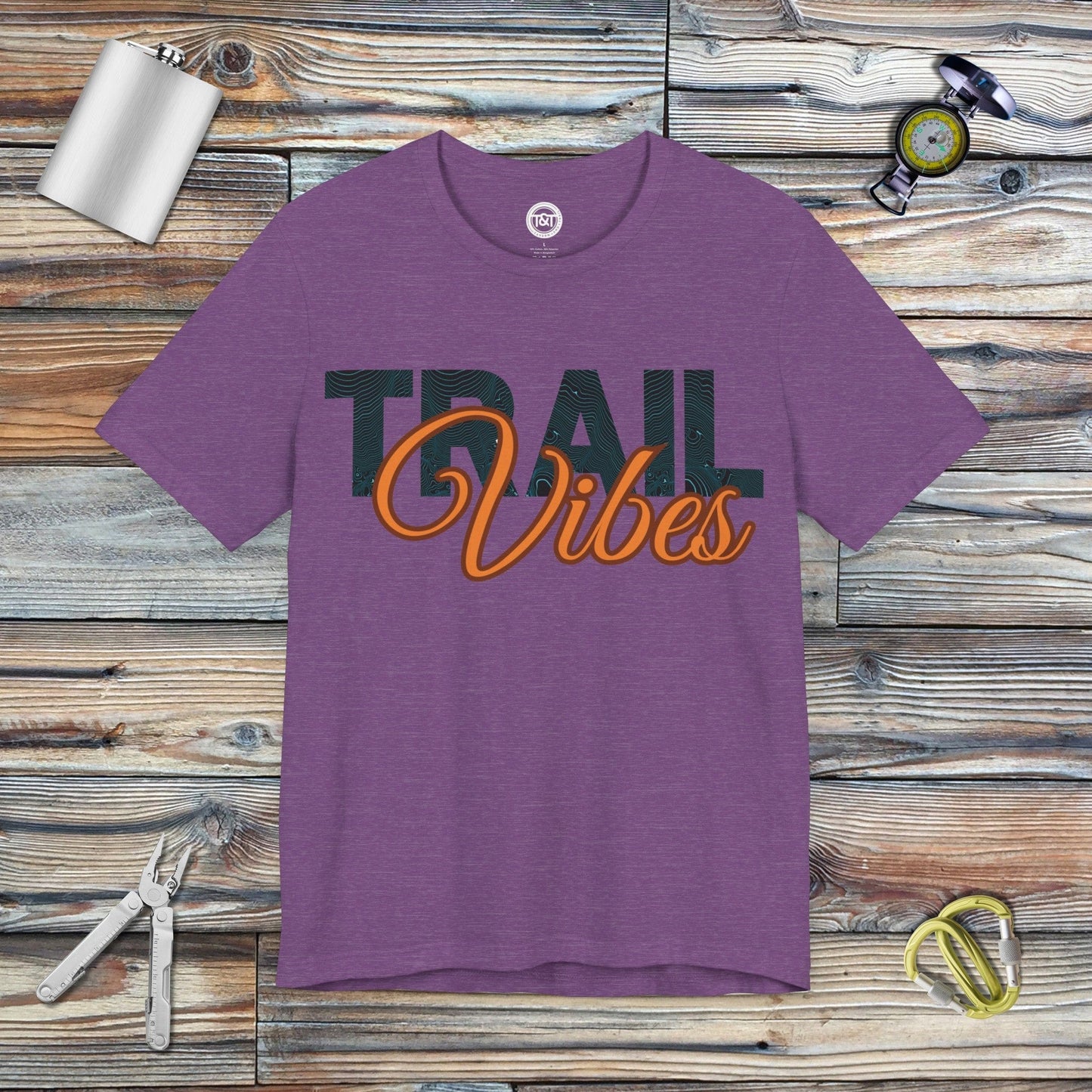 Tavern and Trail T-Shirt Trail Vibes T-Shirt Heather Team Purple / S