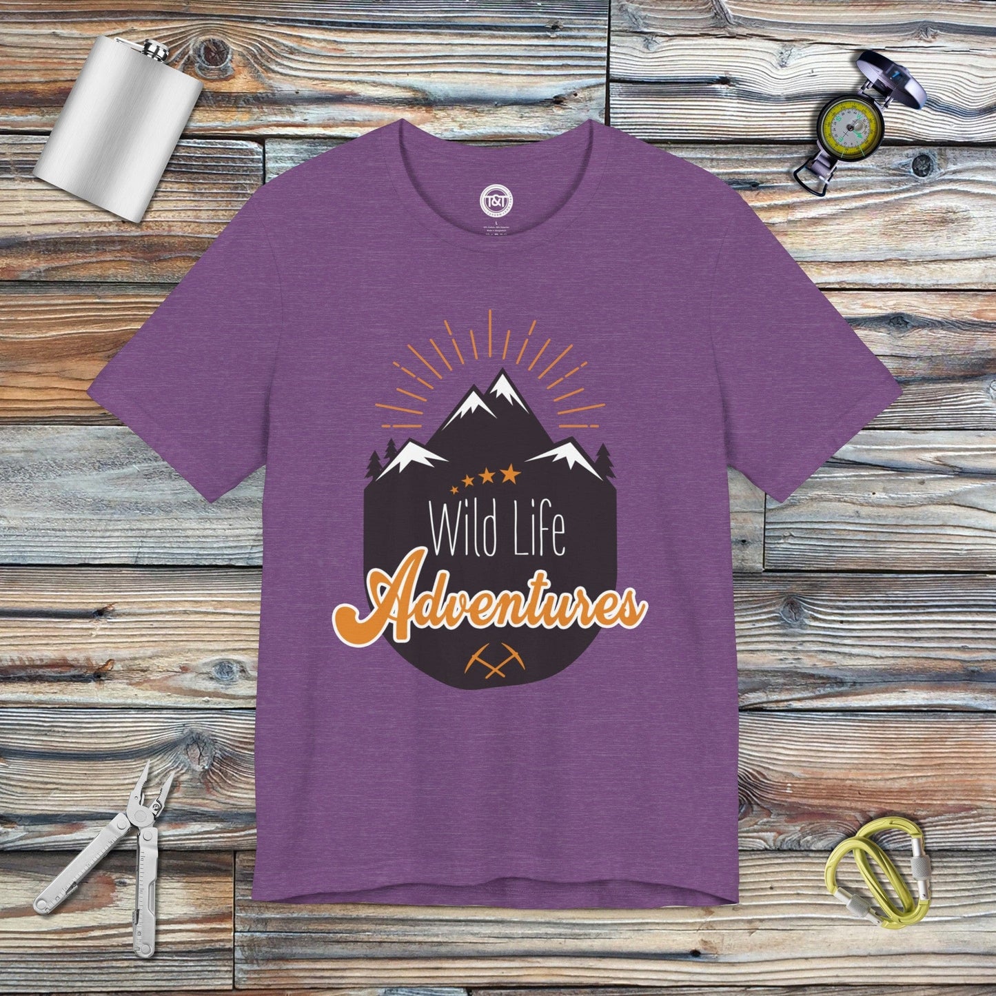 Tavern and Trail T-Shirt Wildlife Adventures T-Shirt Heather Team Purple / S