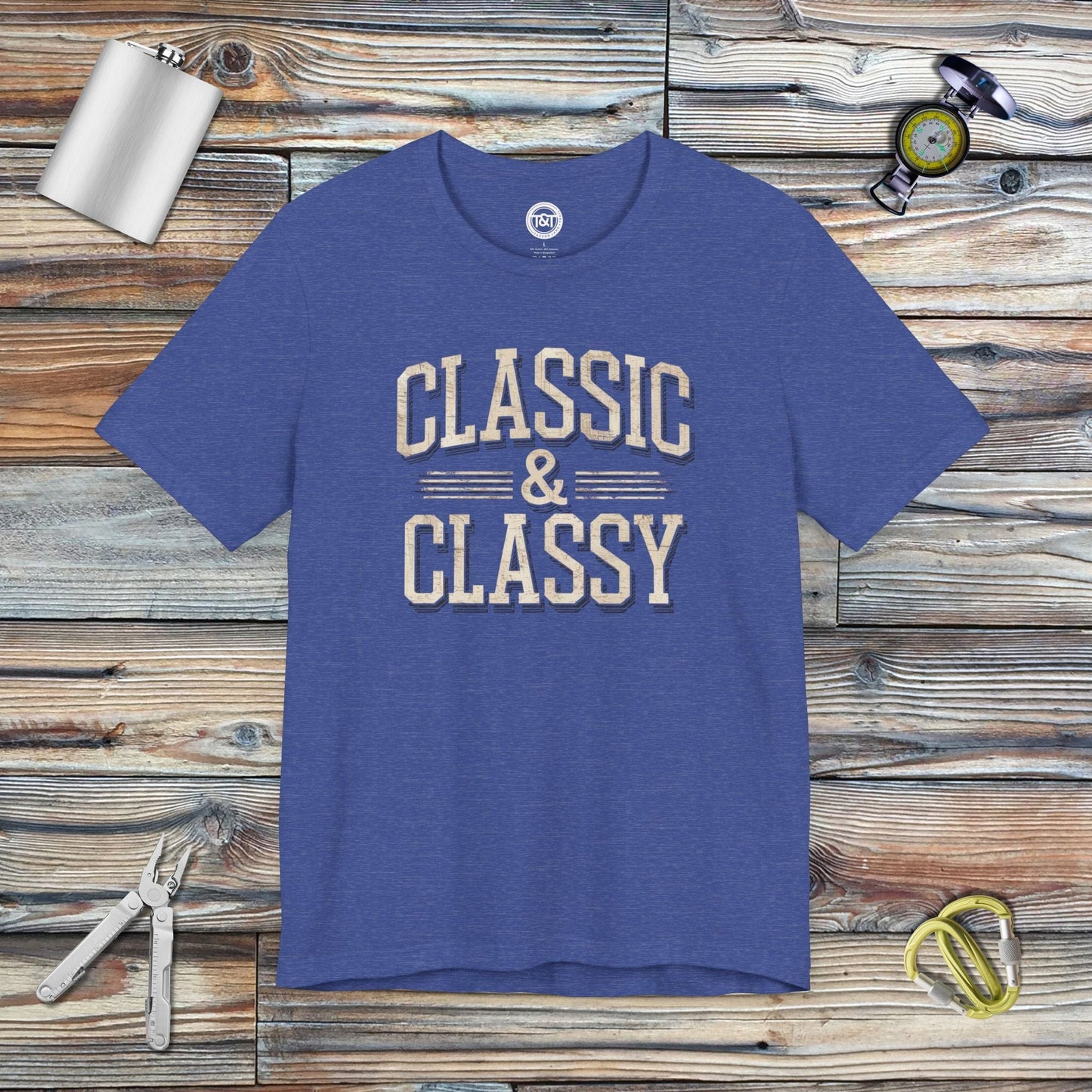 Tavern and Trail T-Shirt Classic and Classy T-Shirt Heather True Royal / S