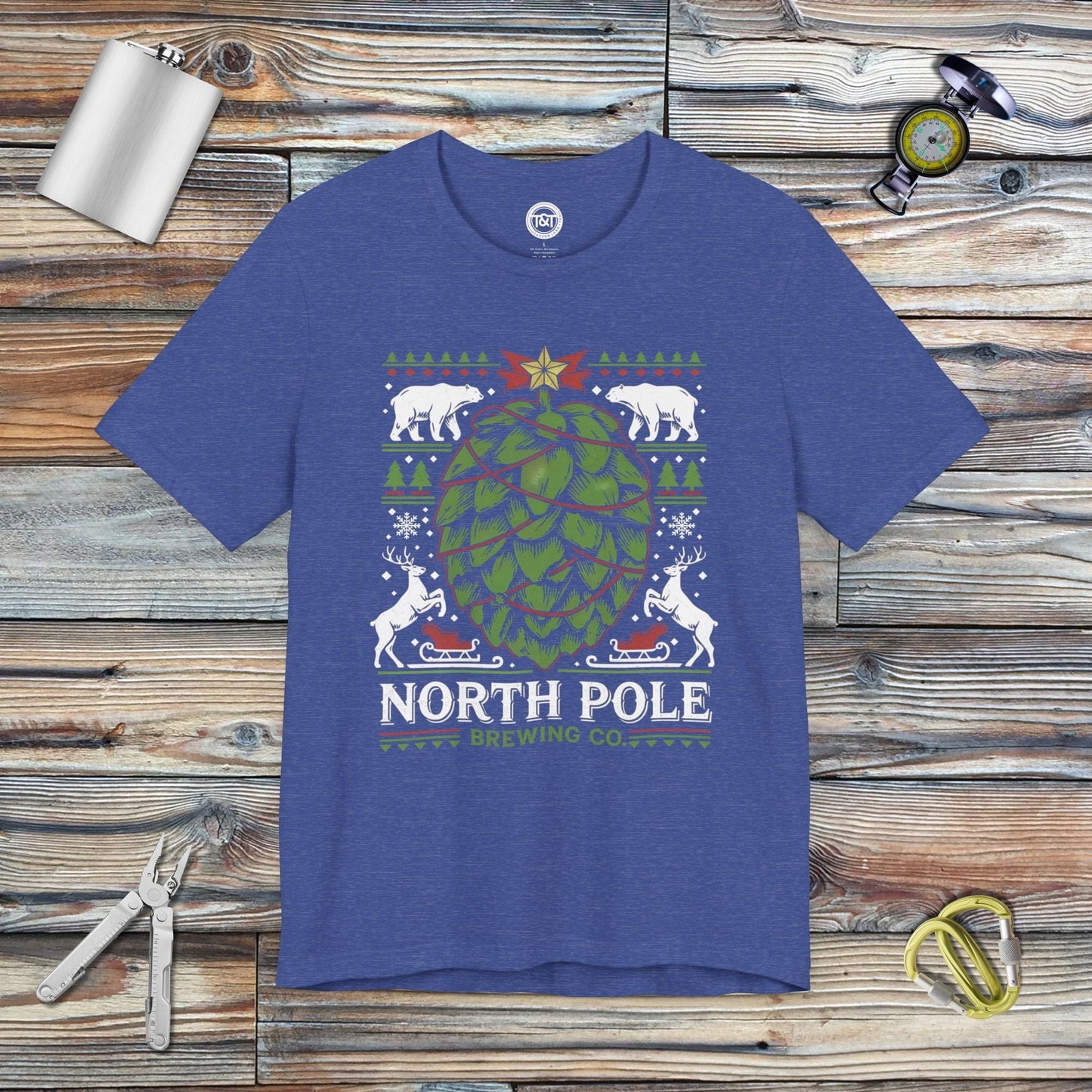 Tavern and Trail T-Shirt North Pole Brewing T-Shirt Heather True Royal / S