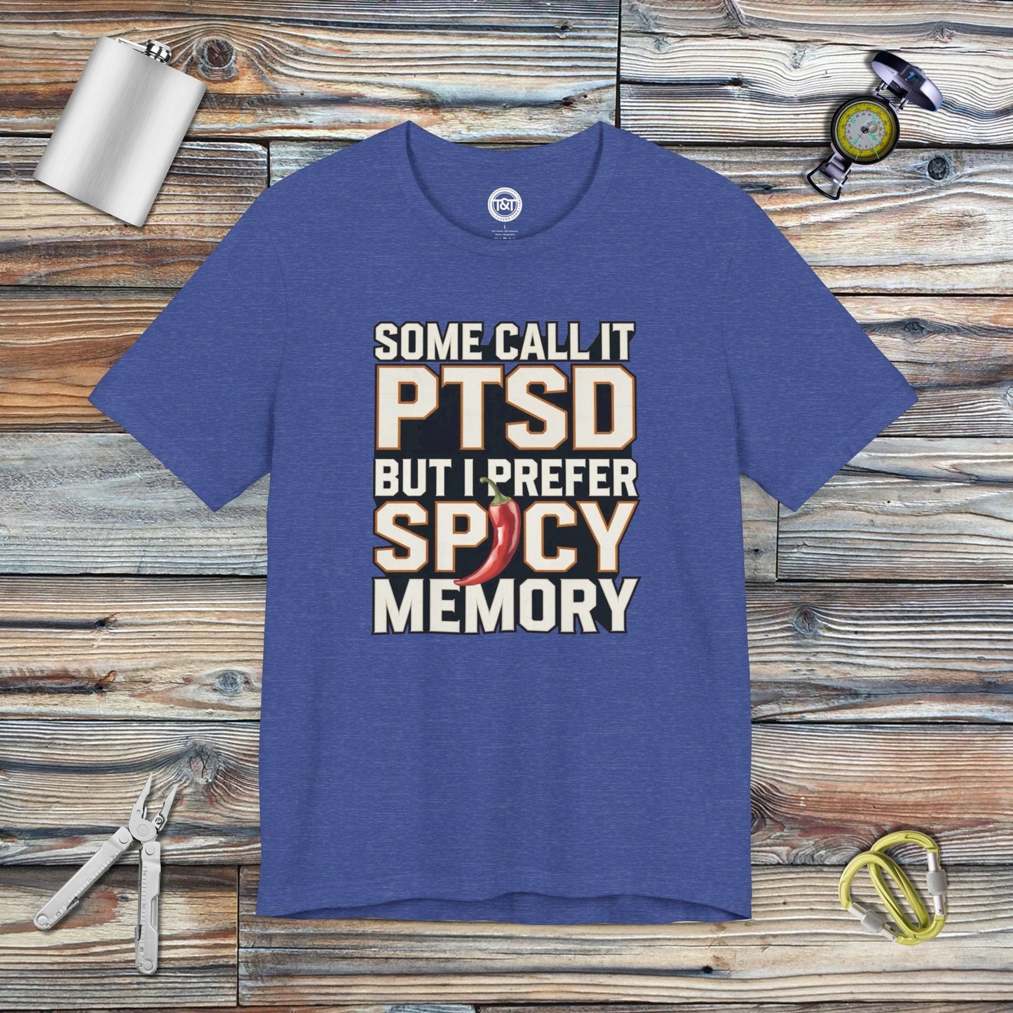 Tavern and Trail T-Shirt Spicy Memory T-Shirt Heather True Royal / S