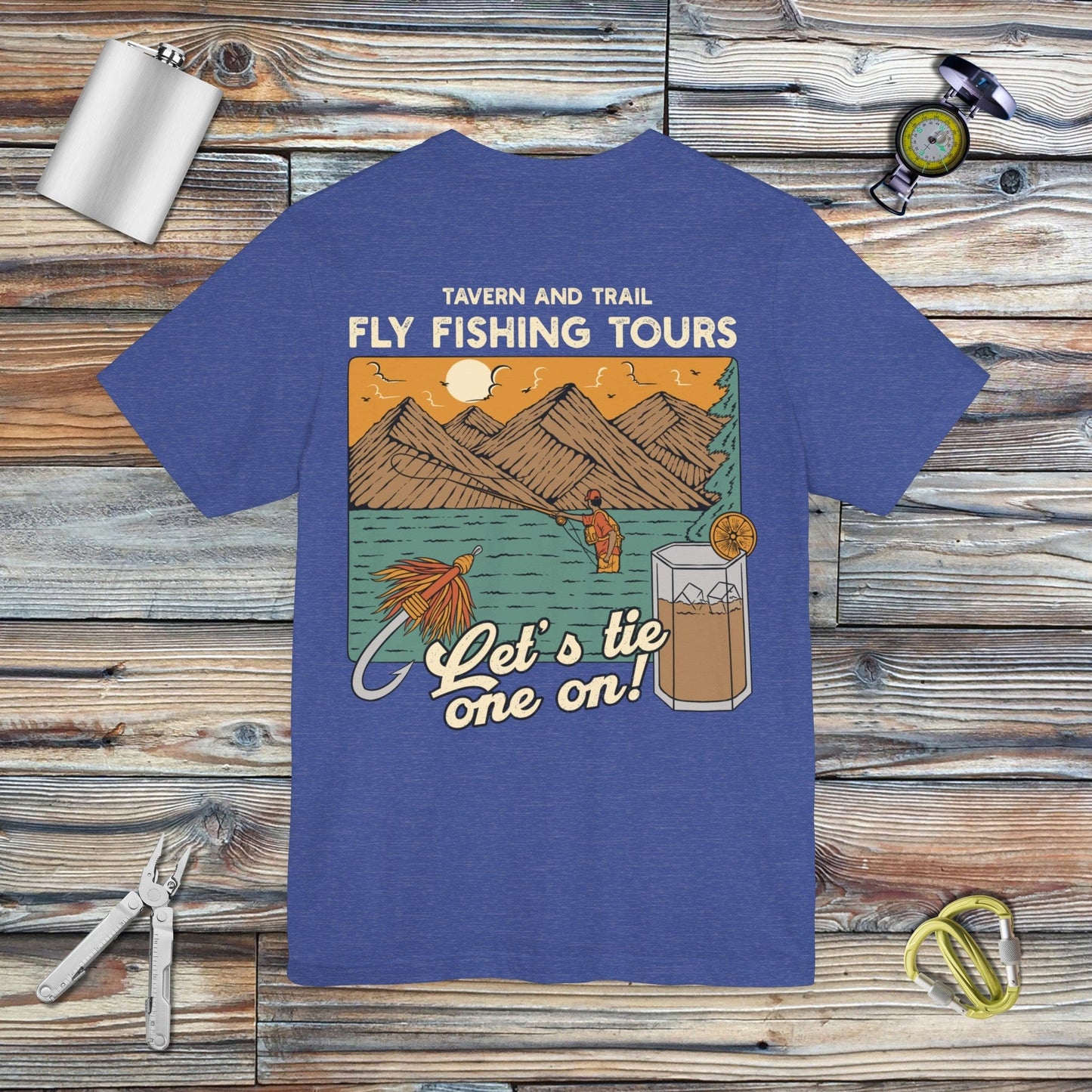 Tavern and Trail T-Shirt T&T Fly Fishing T-Shirt Heather True Royal / S