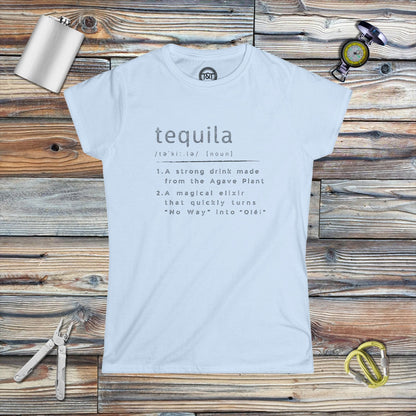 Tavern and Trail T-Shirt Women's Tequila [noun] T-Shirt Light Blue / S