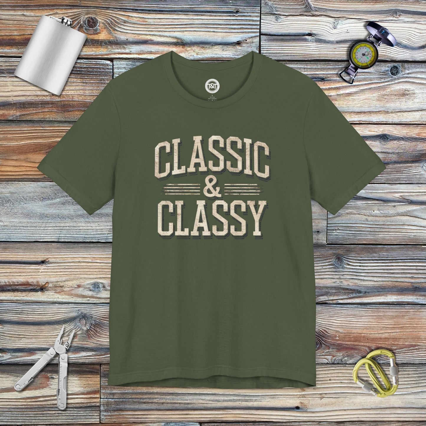 Tavern and Trail T-Shirt Classic and Classy T-Shirt Military Green / S