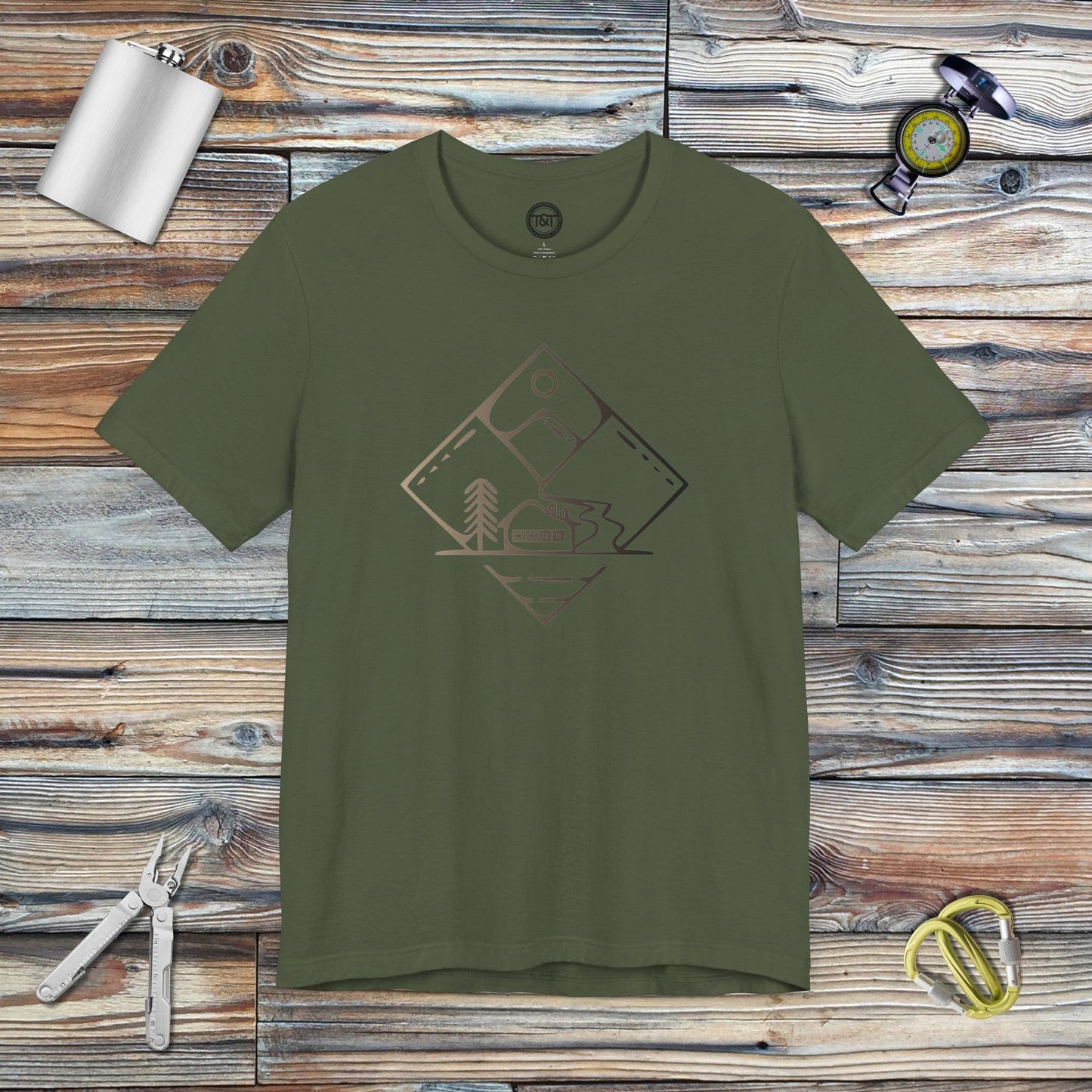 Tavern and Trail T-Shirt Diamond Trails (FDE) T-Shirt Military Green / S