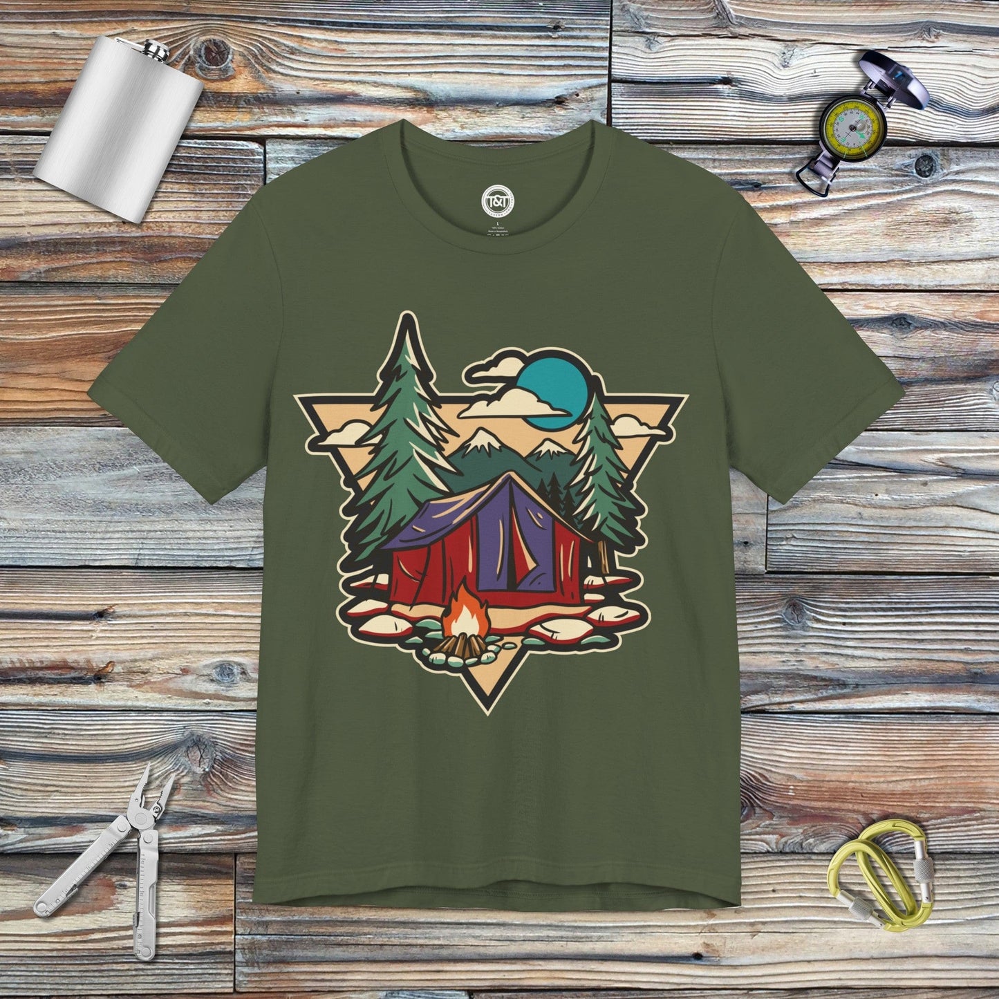 Tavern and Trail T-Shirt Tent Time T-Shirt Military Green / S