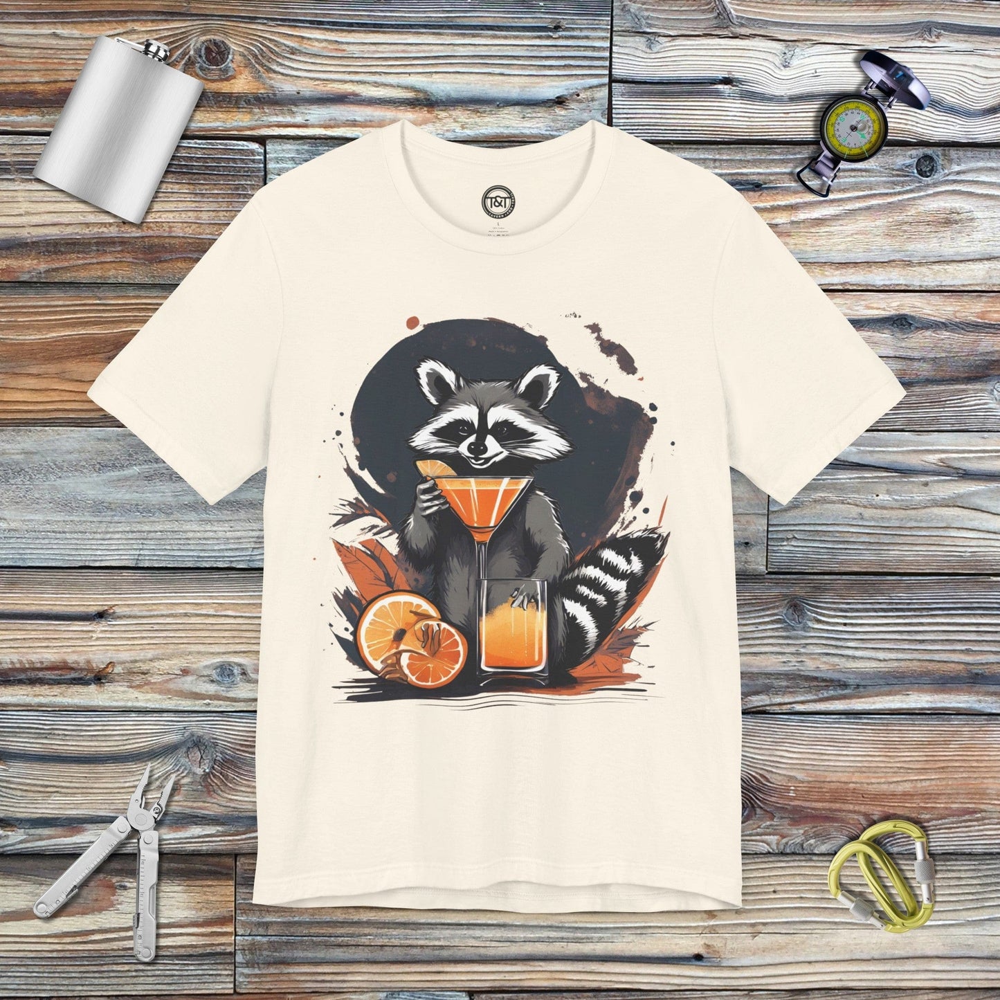 Tavern and Trail T-Shirt Racoon Cosmo T-Shirt Natural / S