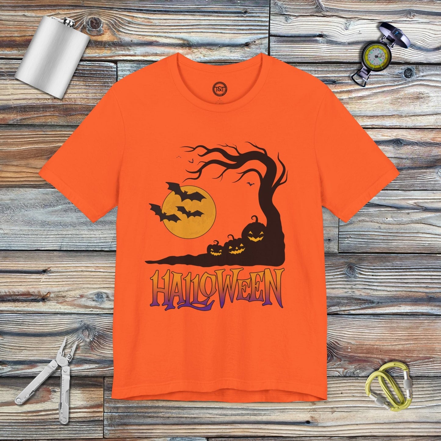 Tavern and Trail T-Shirt Halloween Tree T-Shirt Orange / S