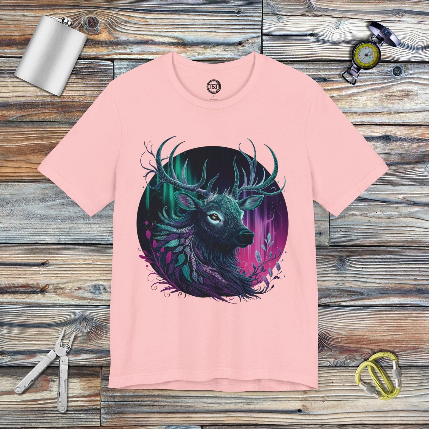 Tavern and Trail T-Shirt Mystic Elk T-Shirt Pink / S