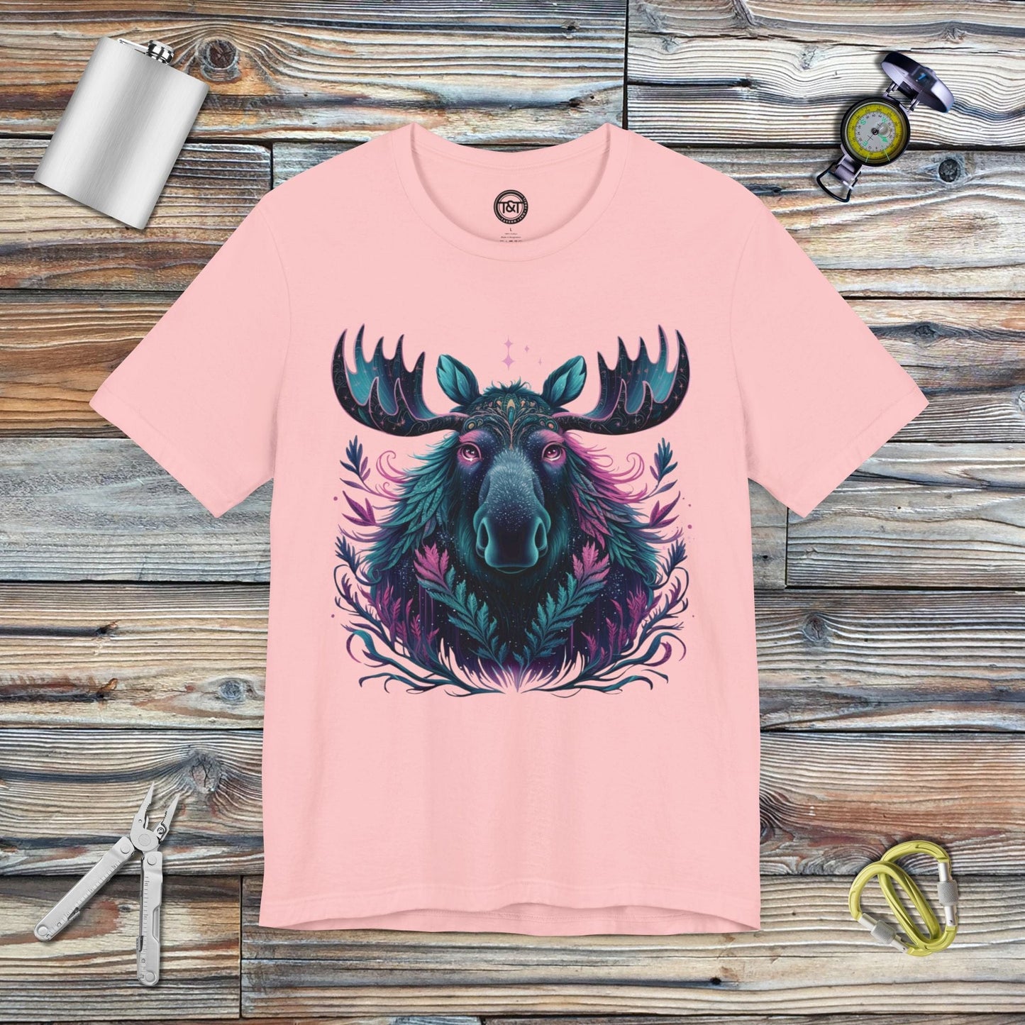 Tavern and Trail T-Shirt Mystic Moose T-Shirt Pink / S