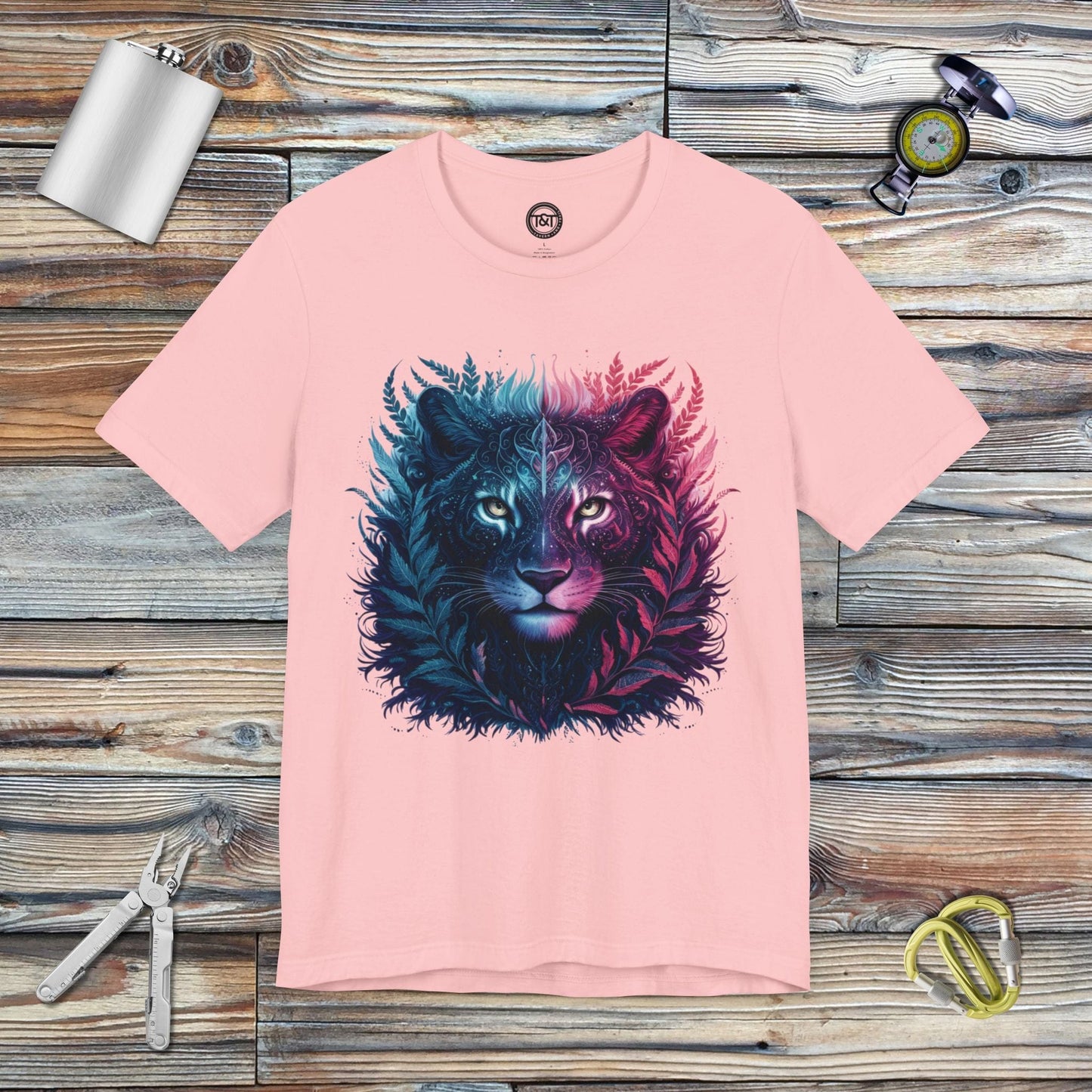 Tavern and Trail T-Shirt Mystic Mountain Lion T-Shirt Pink / S