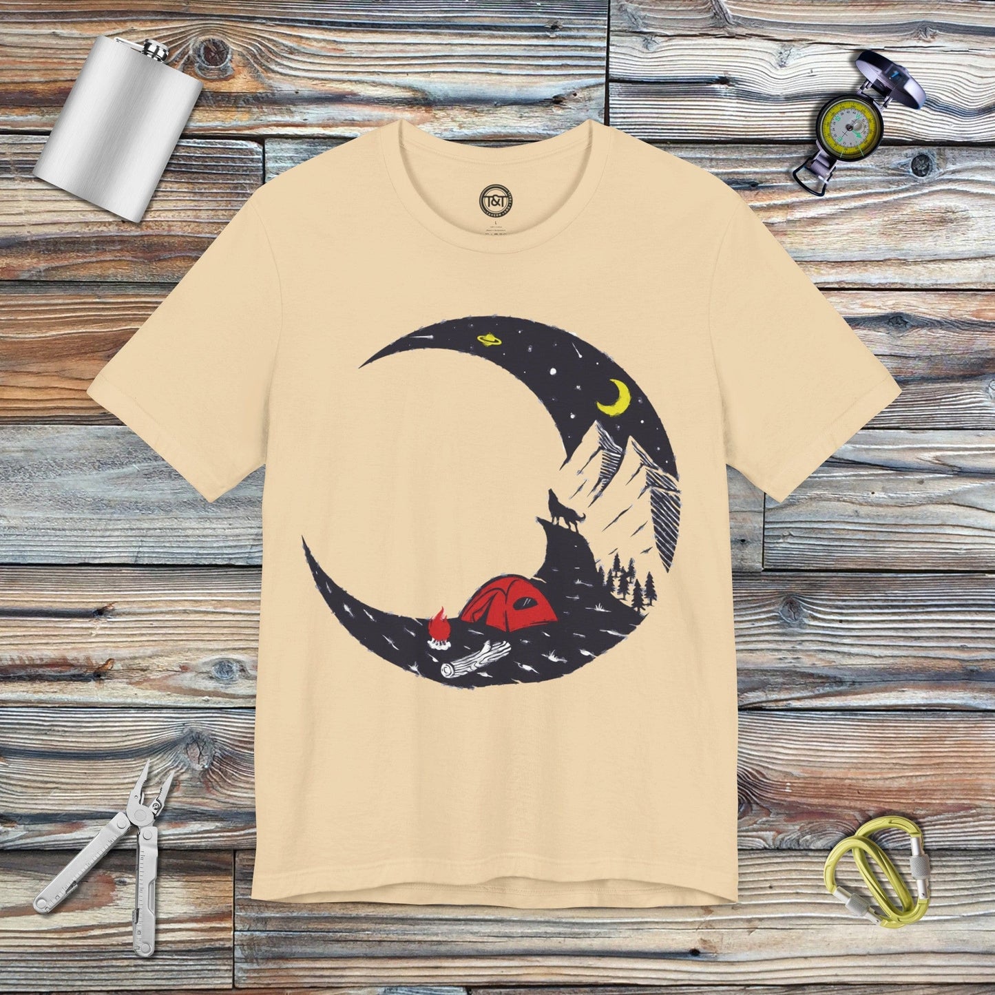 Tavern and Trail T-Shirt Camper's Moon T-Shirt Soft Cream / S