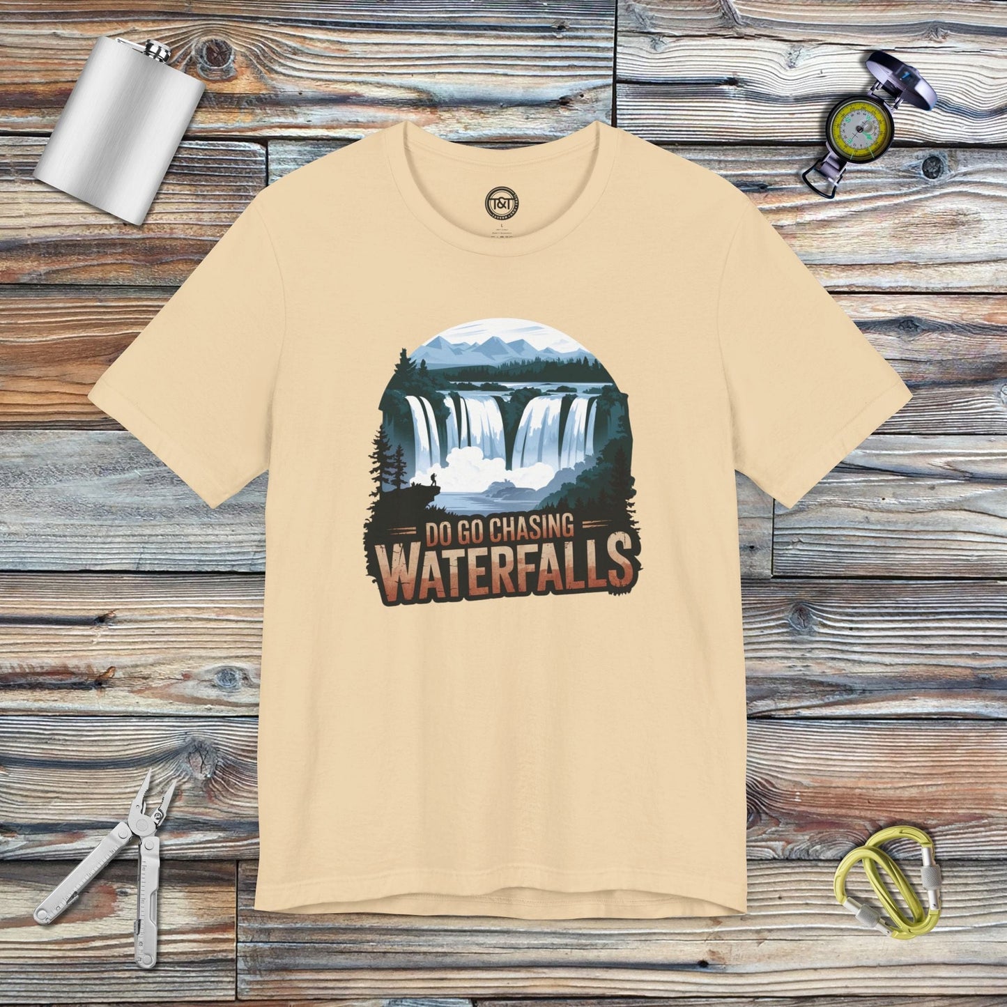 Tavern and Trail T-Shirt Do Go Chasing Waterfalls T-Shirt Soft Cream / S