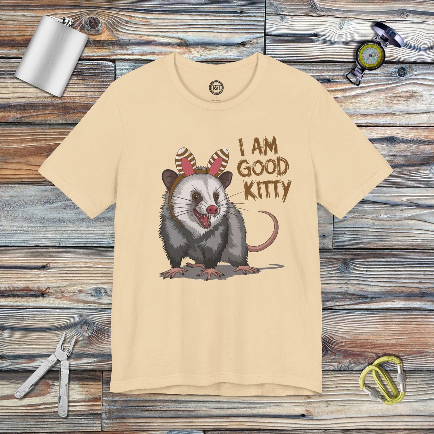 Tavern and Trail T-Shirt Good Kitty T-Shirt Soft Cream / S