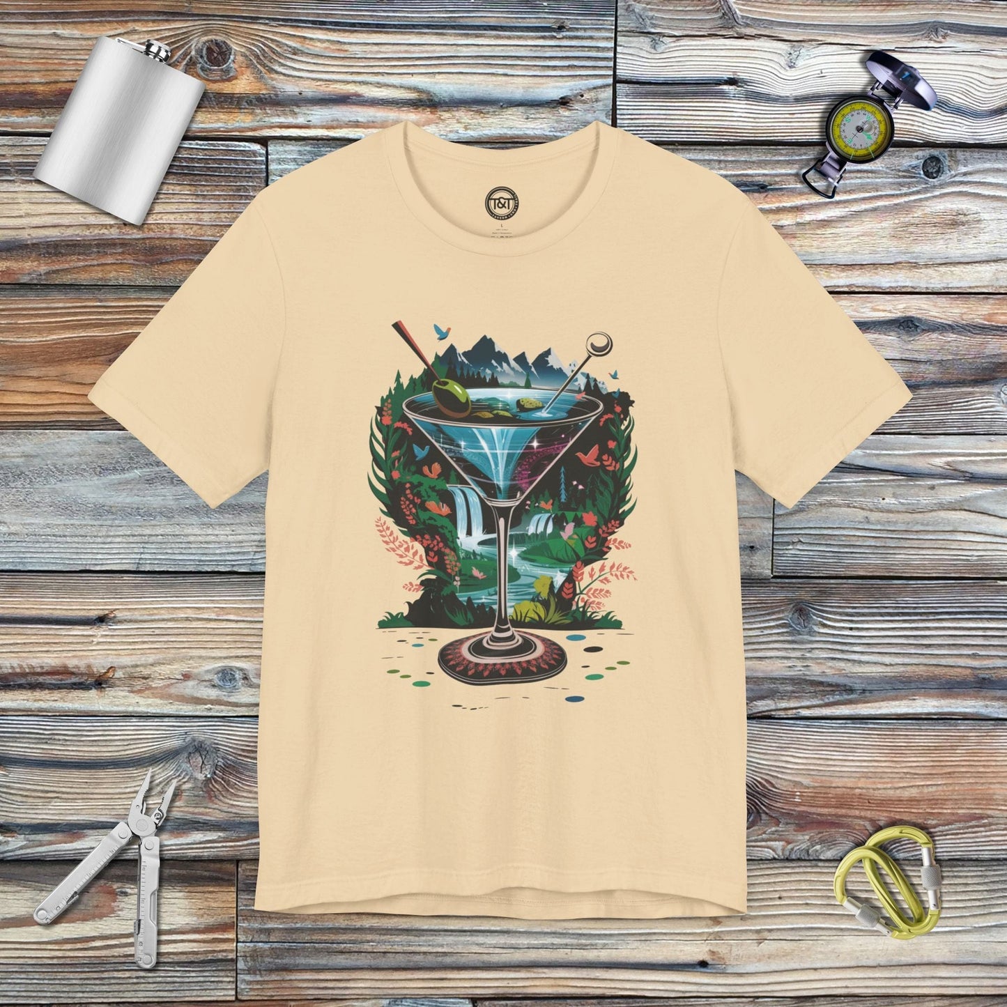 Tavern and Trail T-Shirt Martini in Paradise T-Shirt Soft Cream / S