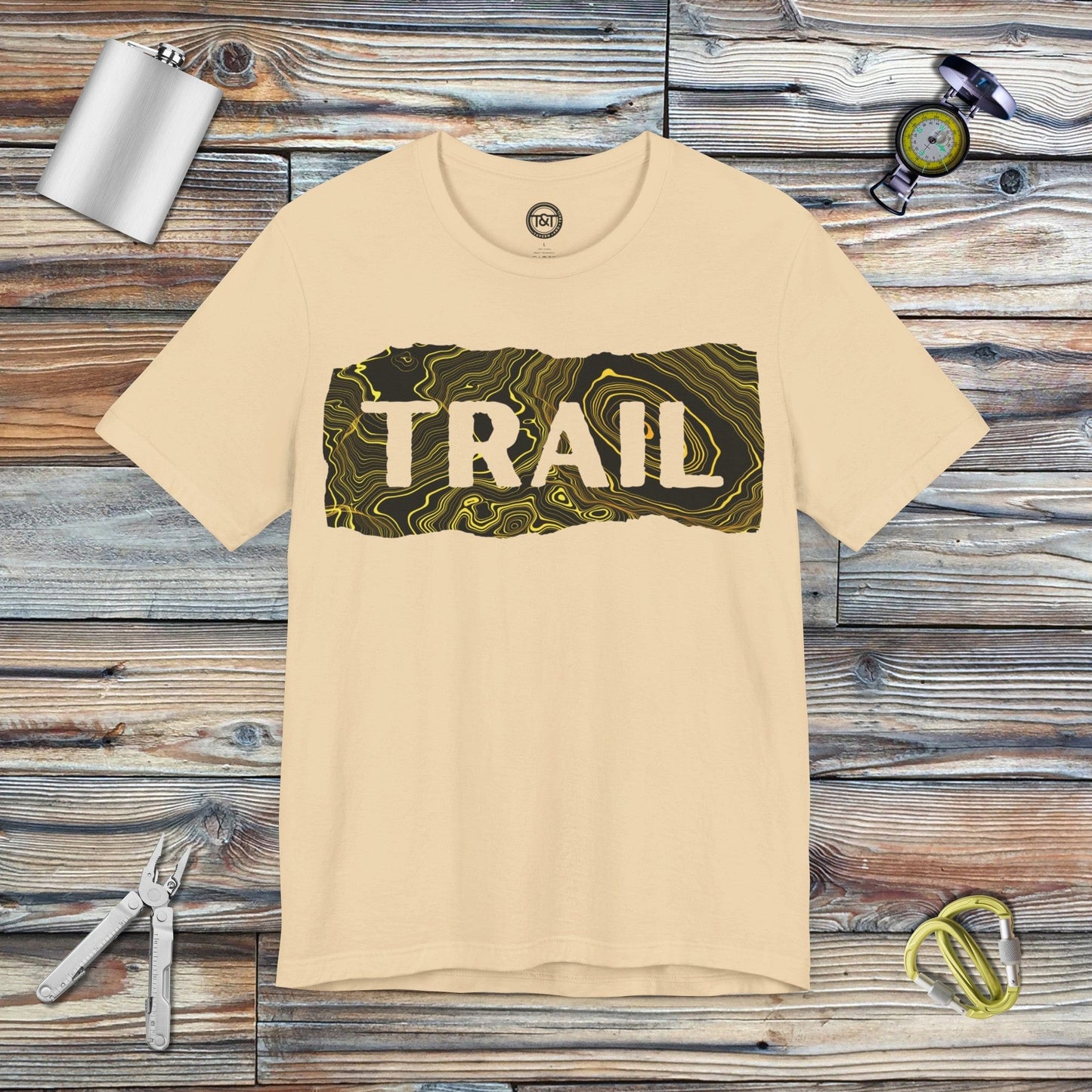 Tavern and Trail T-Shirt Trail - (Topographic Gen 2) T-Shirt Soft Cream / S