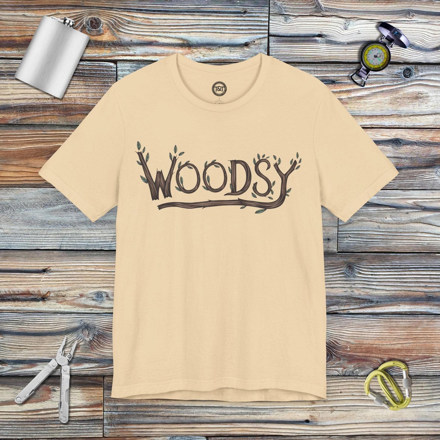 Tavern and Trail T-Shirt Woodsy T-Shirt Soft Cream / S