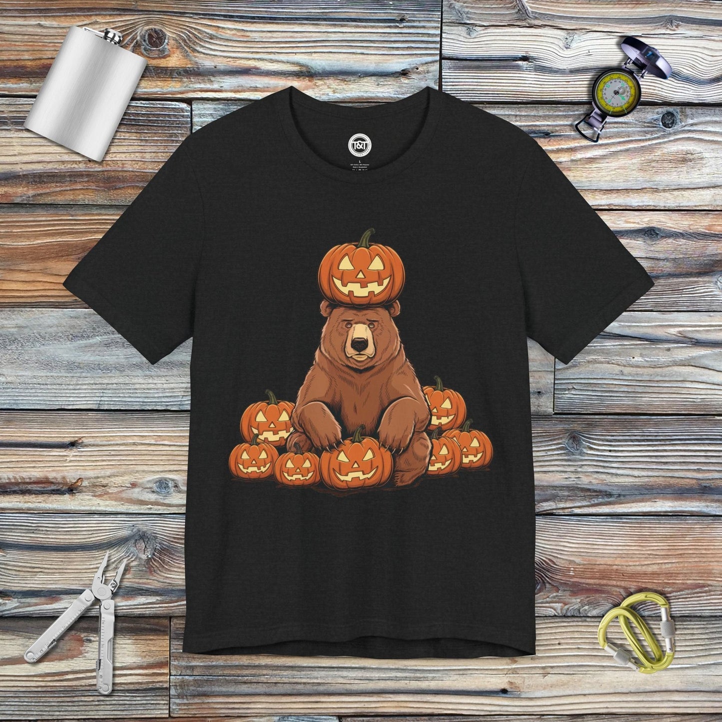 Tavern and Trail T-Shirt Bear-o-lantern T-Shirt Solid Black Blend / S