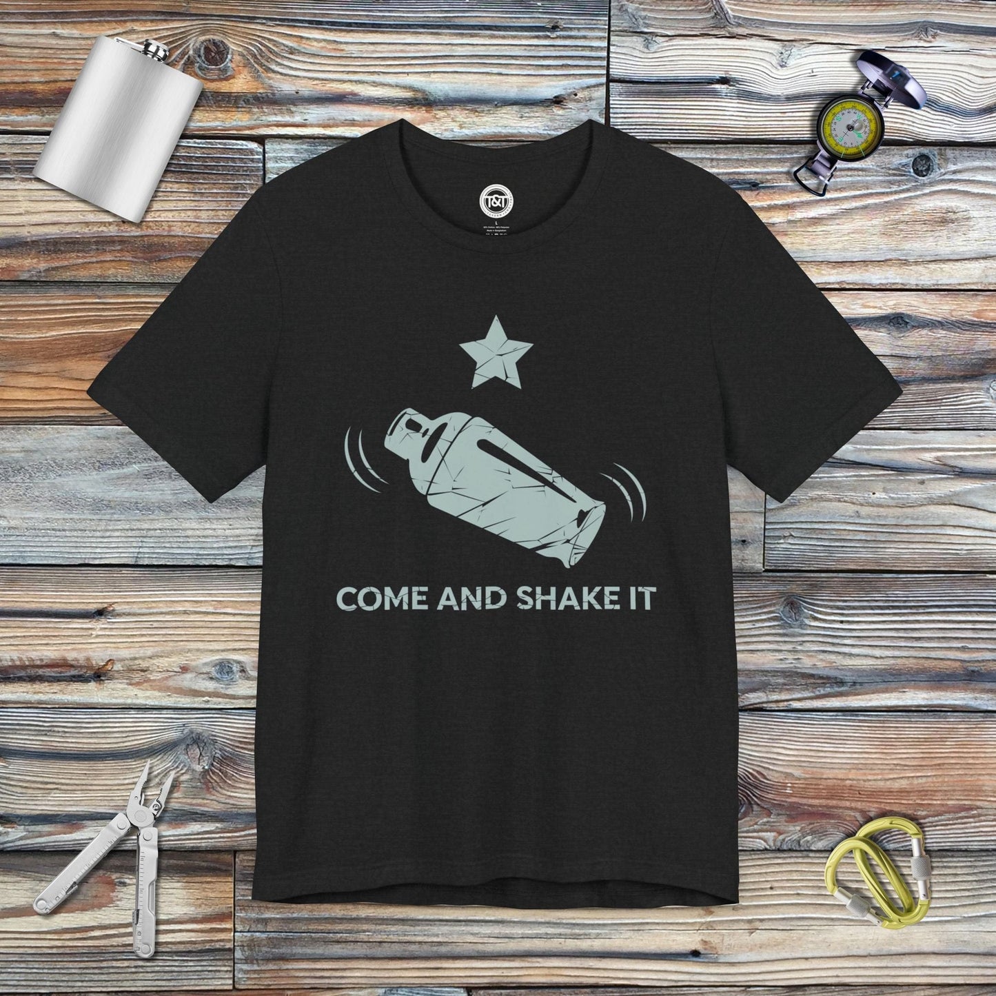 Tavern and Trail T-Shirt Come and Shake It T-Shirt Solid Black Blend / S