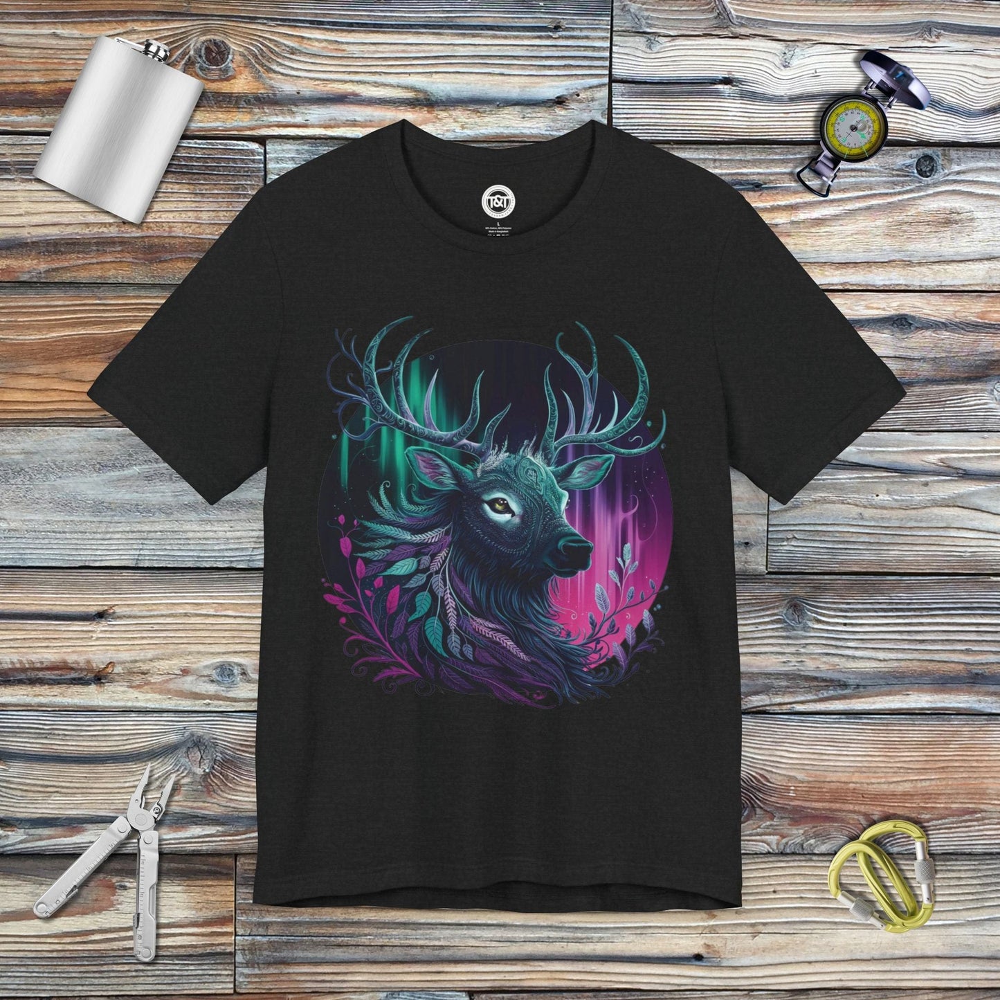 Tavern and Trail T-Shirt Mystic Elk T-Shirt Solid Black Blend / S