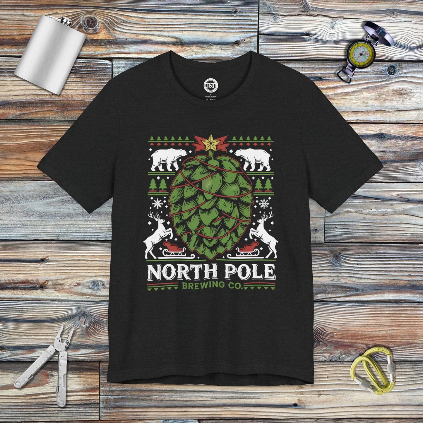 Tavern and Trail T-Shirt North Pole Brewing T-Shirt Solid Black Blend / S