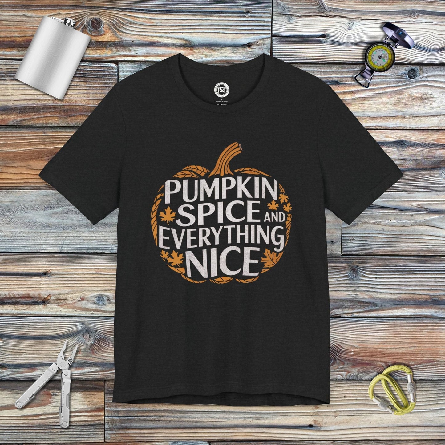 Tavern and Trail T-Shirt Pumpkin Spice T-Shirt Solid Black Blend / S