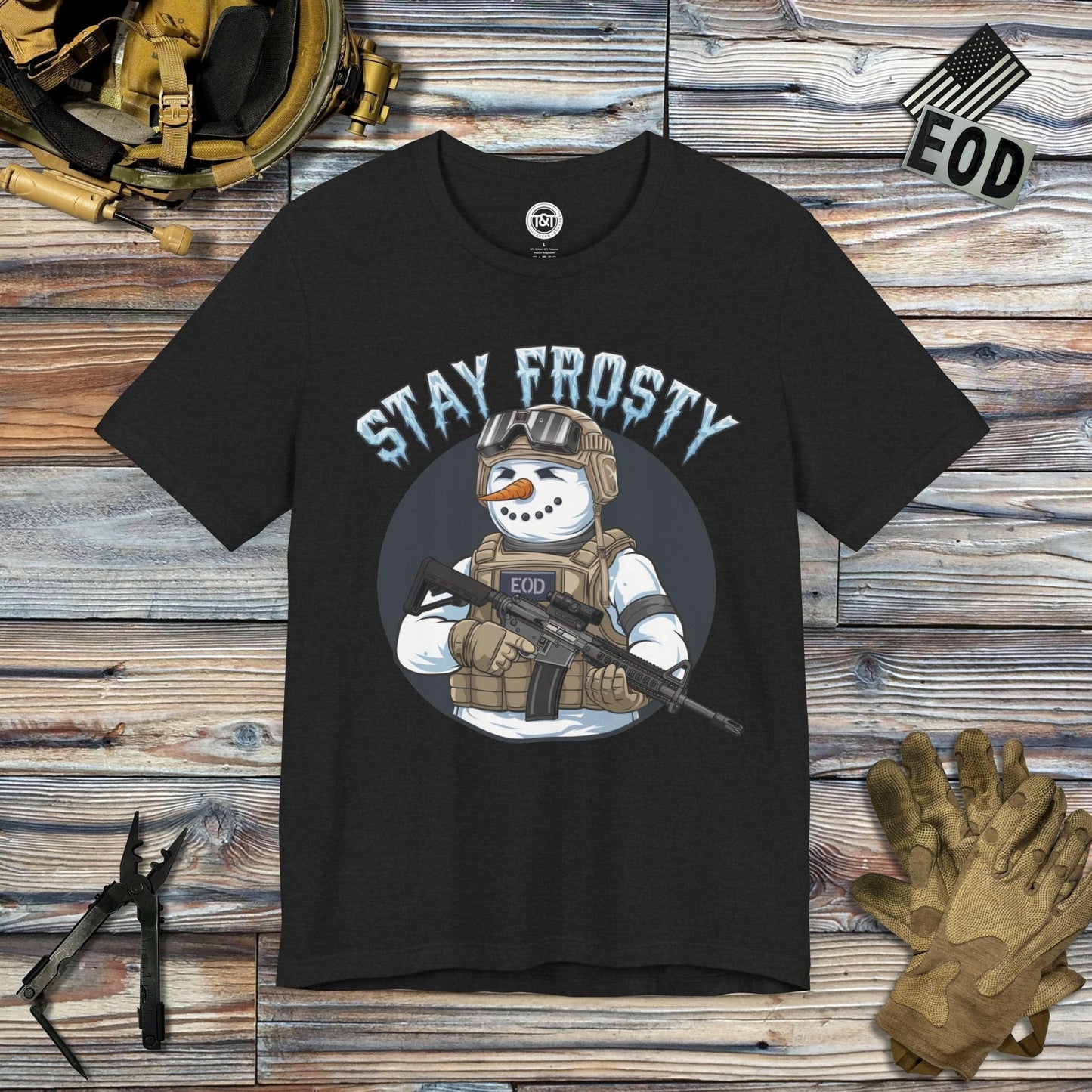 Tavern and Trail T-Shirt Stay Frosty T-Shirt Solid Black Blend / S