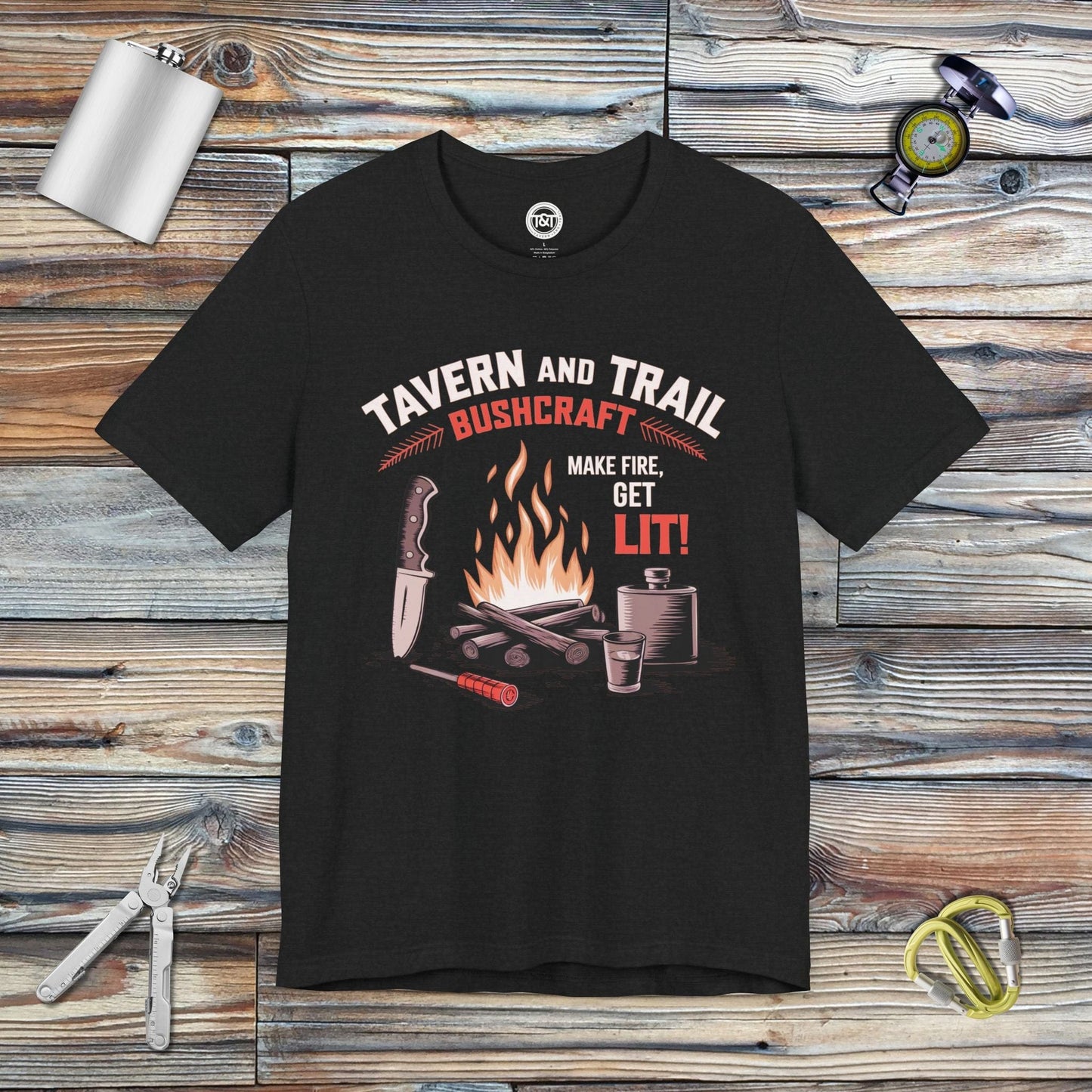 Tavern and Trail T-Shirt T&T Bushcraft T-Shirt Solid Black Blend / S