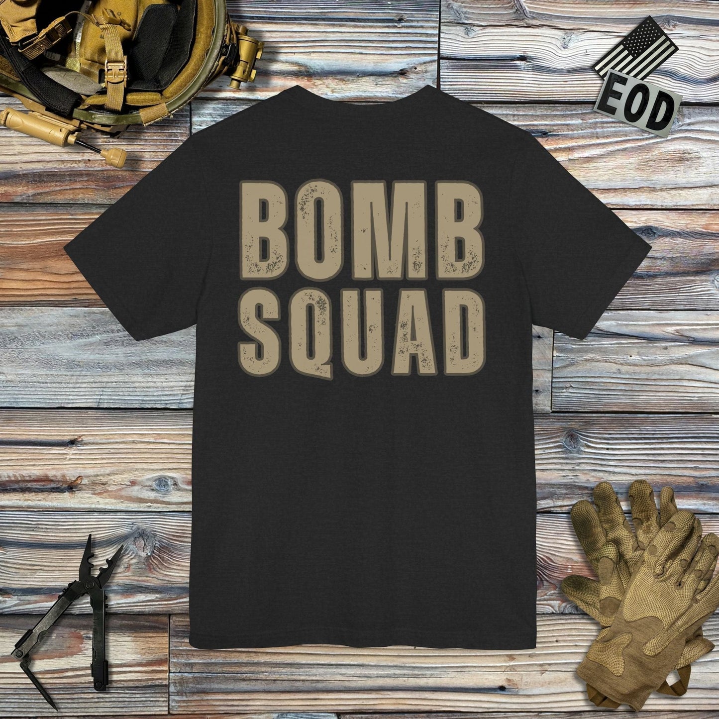 Tavern and Trail T-Shirt Traditional Bomb Squad (Backprint) T-Shirt Solid Black Blend / S