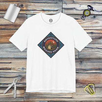 Tavern and Trail T-Shirt Adventure Begins T-Shirt White / S