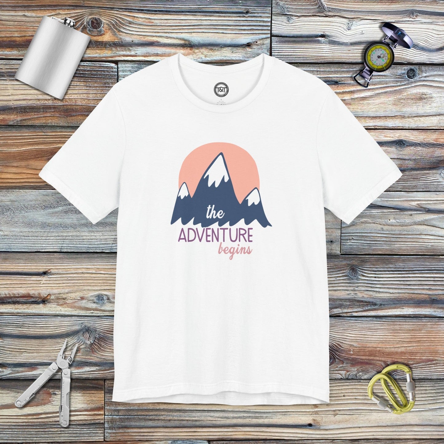 Tavern and Trail T-Shirt Adventure Mountains T-Shirt White / S