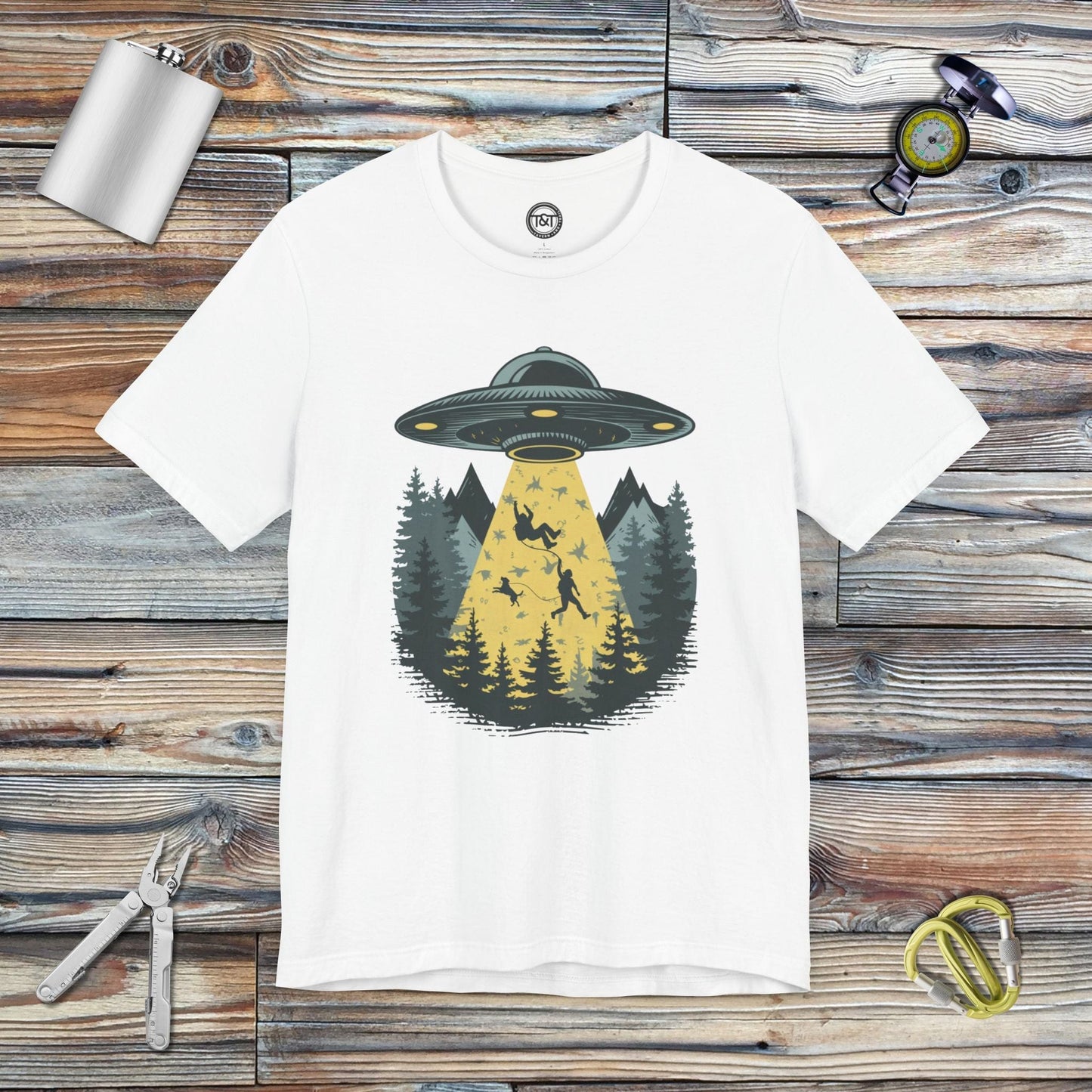 Tavern and Trail T-Shirt Beam Me Up T-Shirt White / S