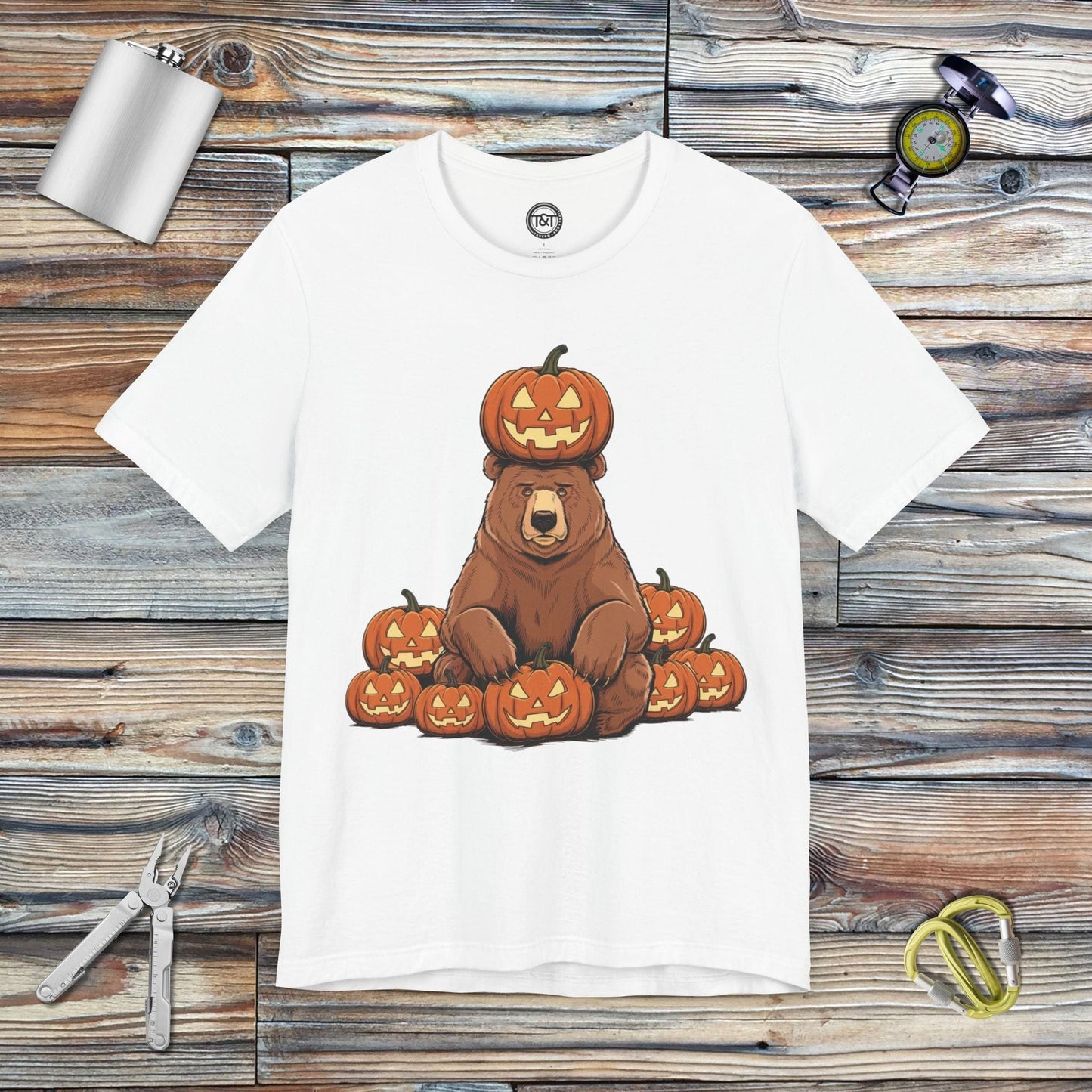 Tavern and Trail T-Shirt Bear-o-lantern T-Shirt White / S