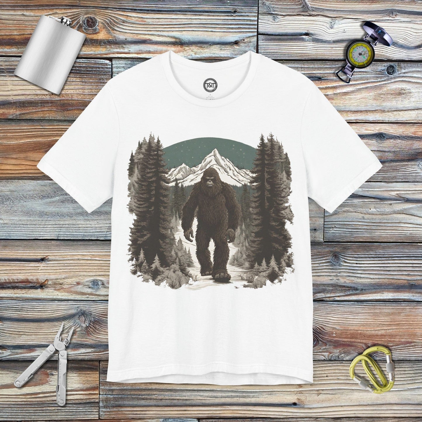 Tavern and Trail T-Shirt Big Squatch T-Shirt White / S