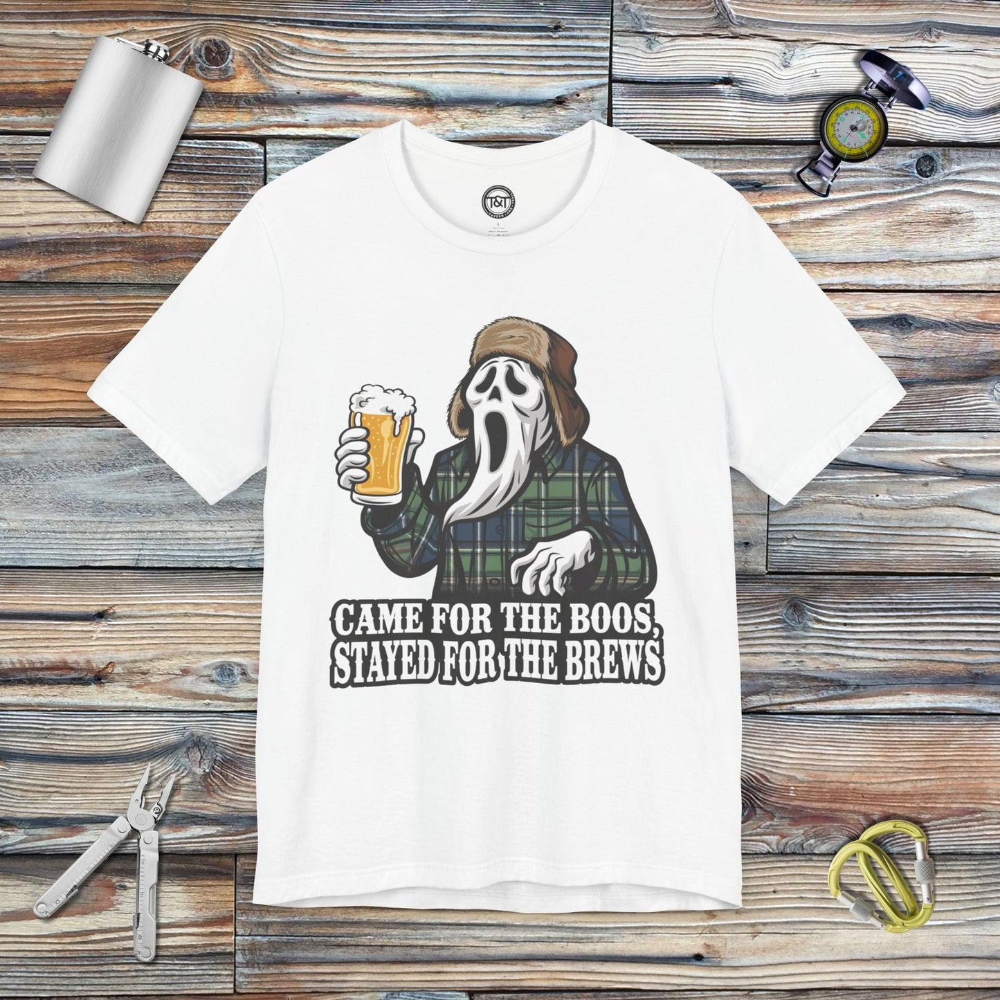 Tavern and Trail T-Shirt Boos and Brews T-Shirt White / S