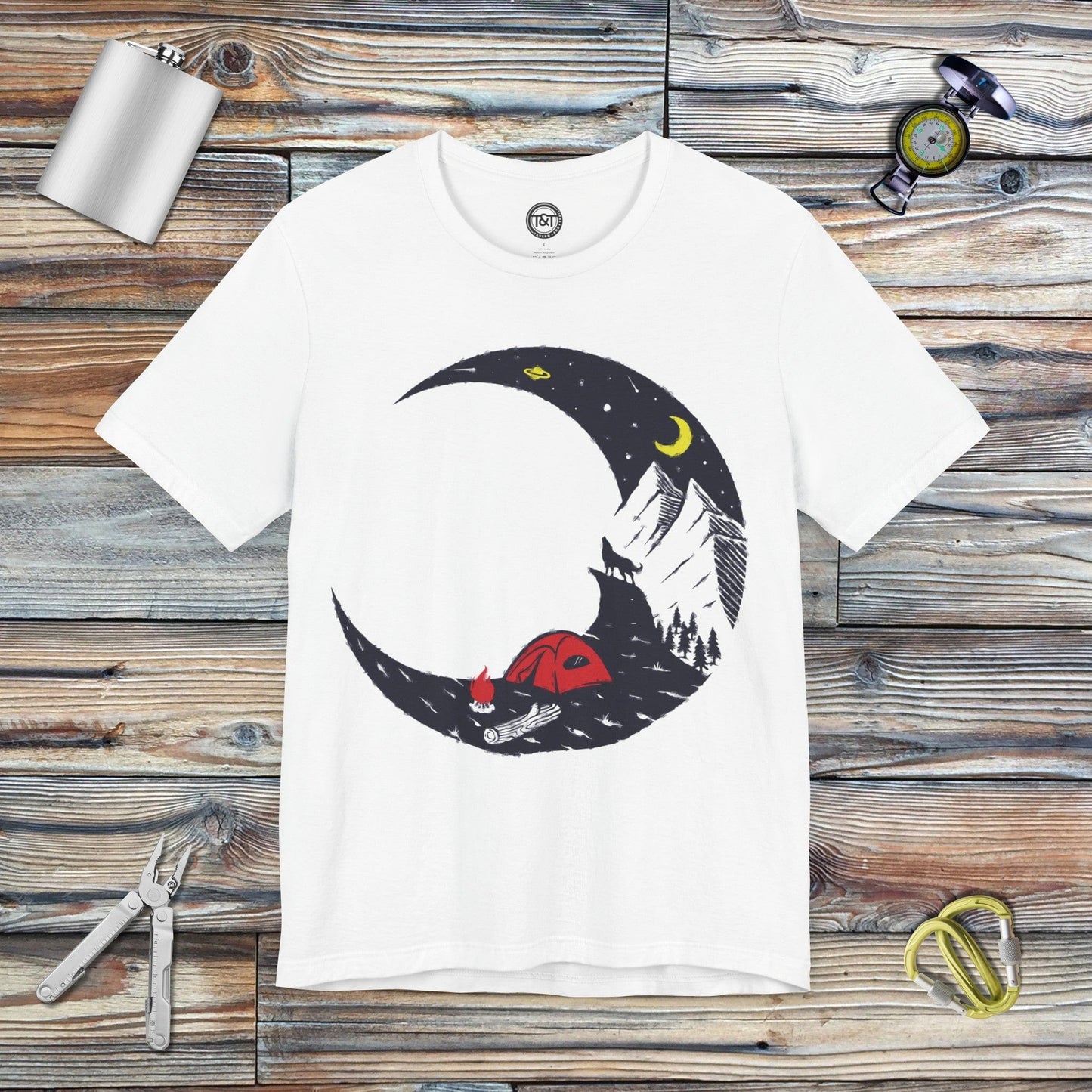 Tavern and Trail T-Shirt Camper's Moon T-Shirt White / S