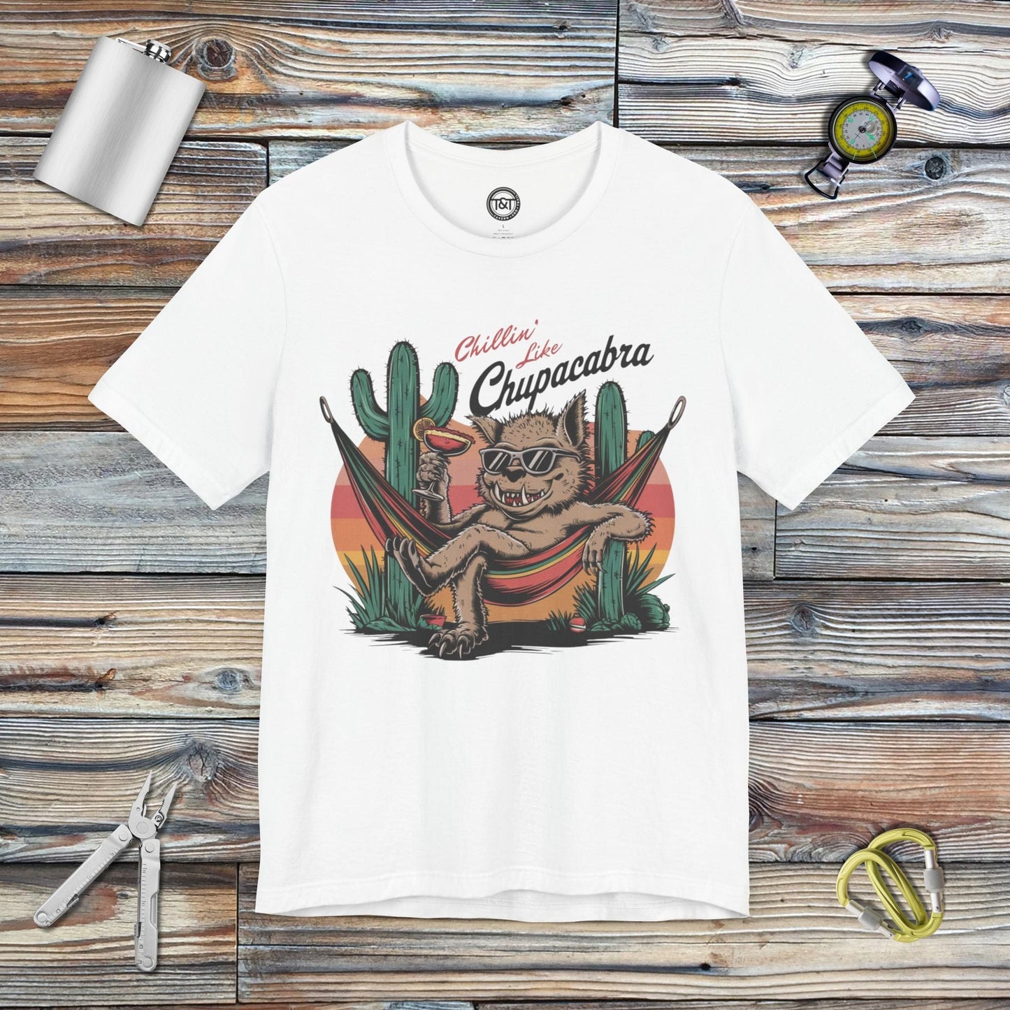 Tavern and Trail T-Shirt Chillin' Like Chupacabra T-Shirt White / S