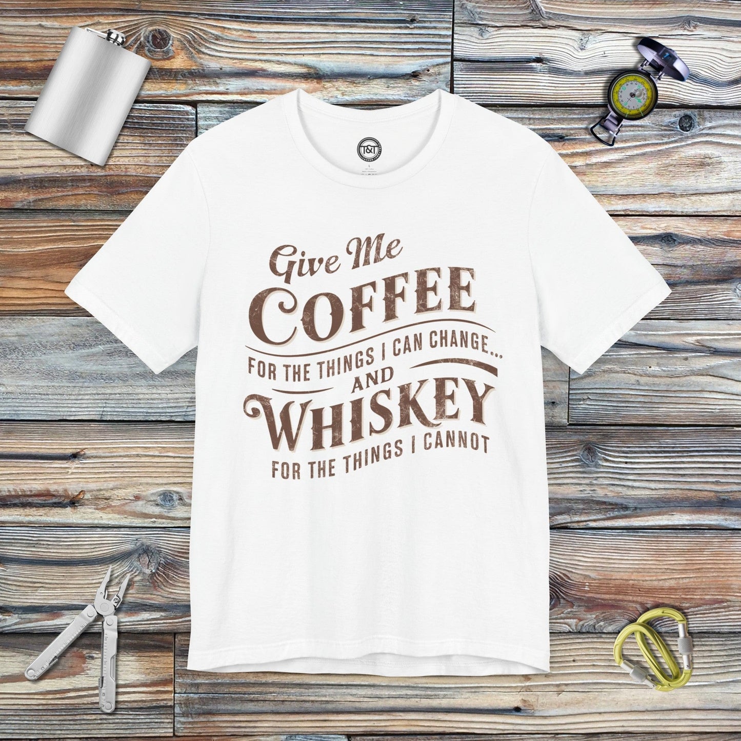 Tavern and Trail T-Shirt Coffee or Whiskey T-Shirt White / S