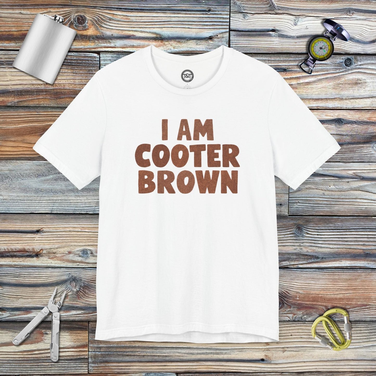 Tavern and Trail T-Shirt Cooter Brown T-Shirt White / S