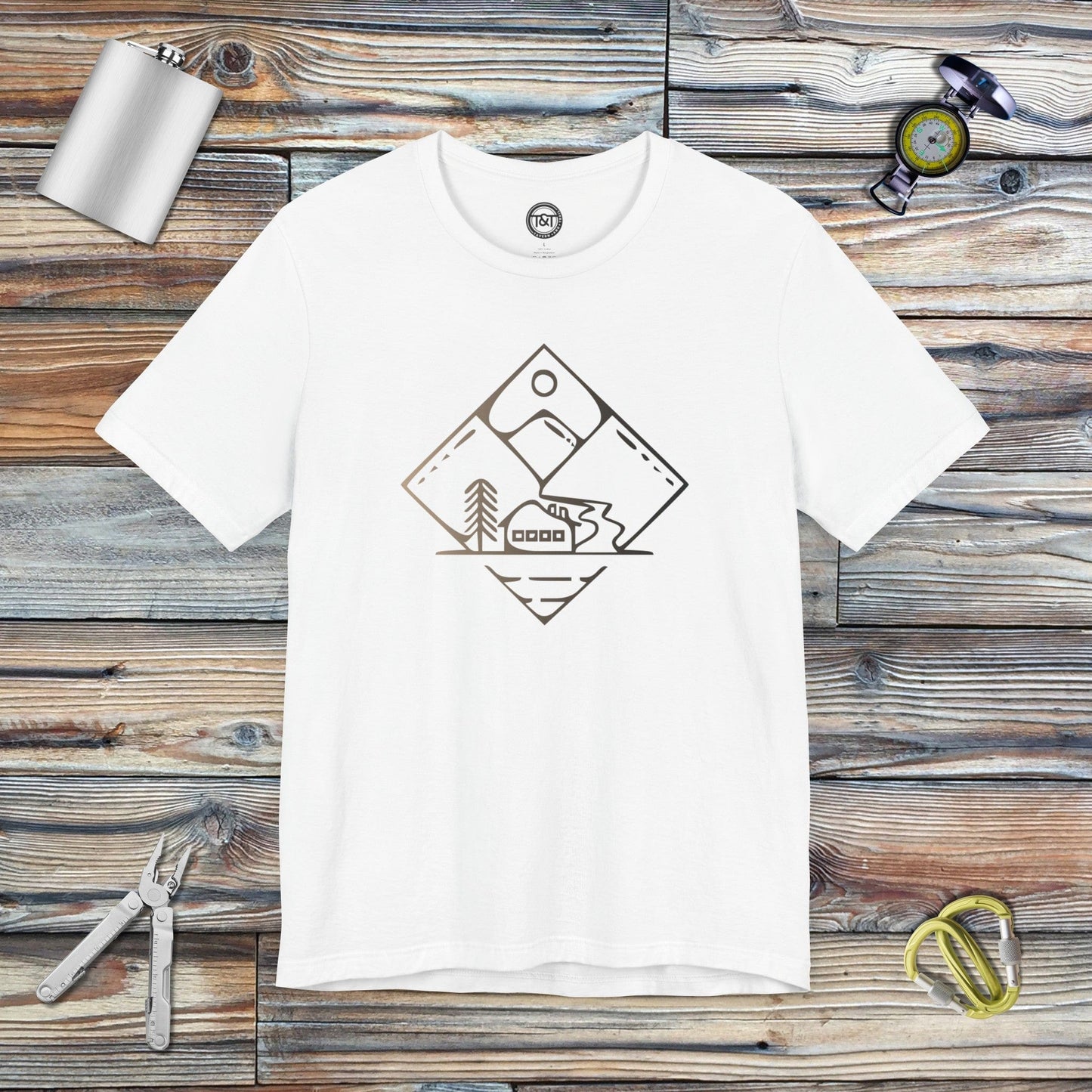 Tavern and Trail T-Shirt Diamond Trails (FDE) T-Shirt White / S