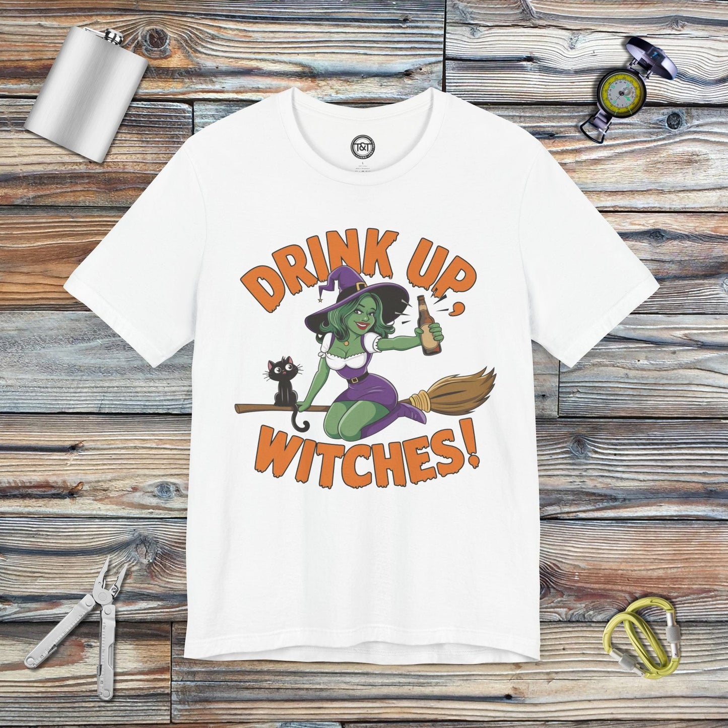 Tavern and Trail T-Shirt Drink Up Witches (Gen 2) T-Shirt White / S