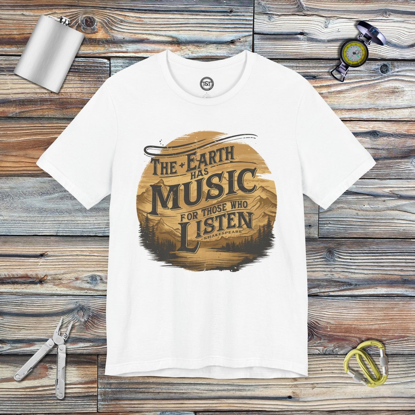 Tavern and Trail T-Shirt Earth's Music T-Shirt White / S