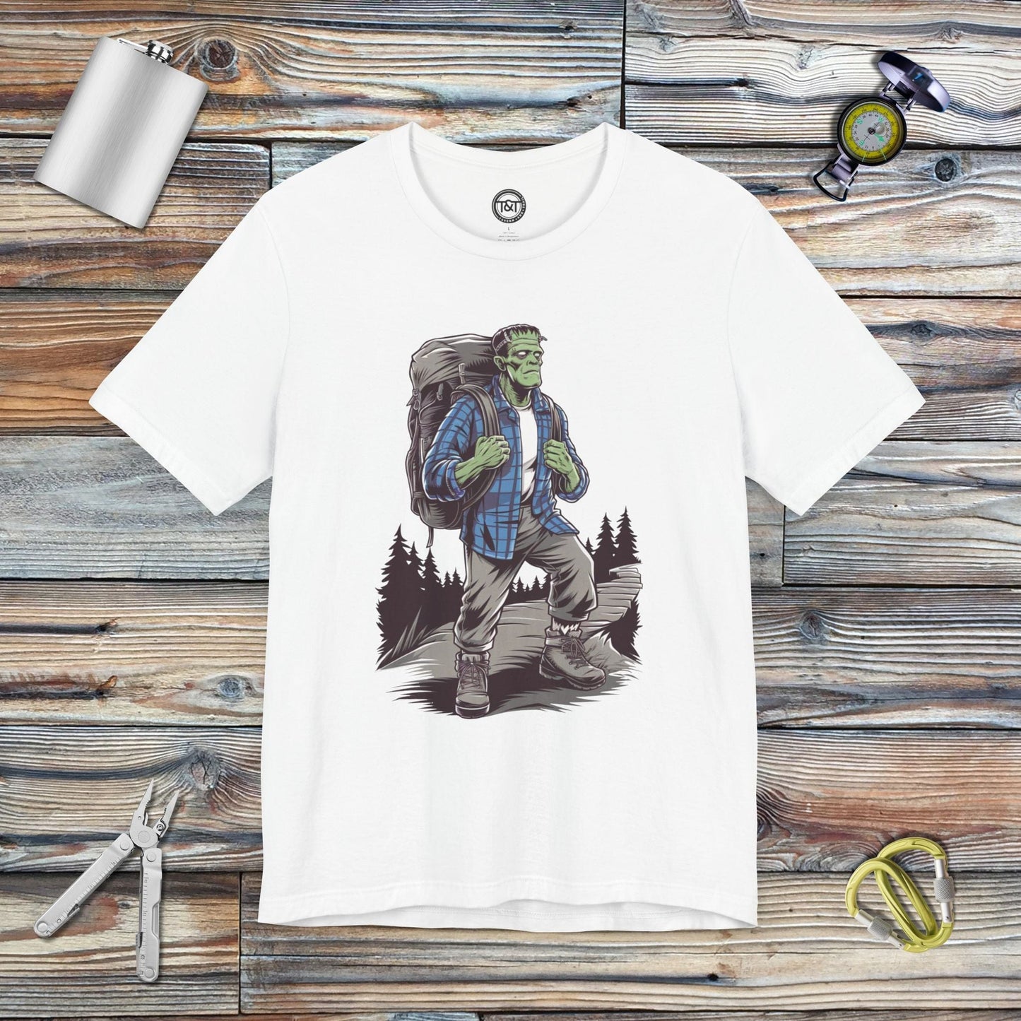 Tavern and Trail T-Shirt Frankenstein's Trekker T-Shirt White / S